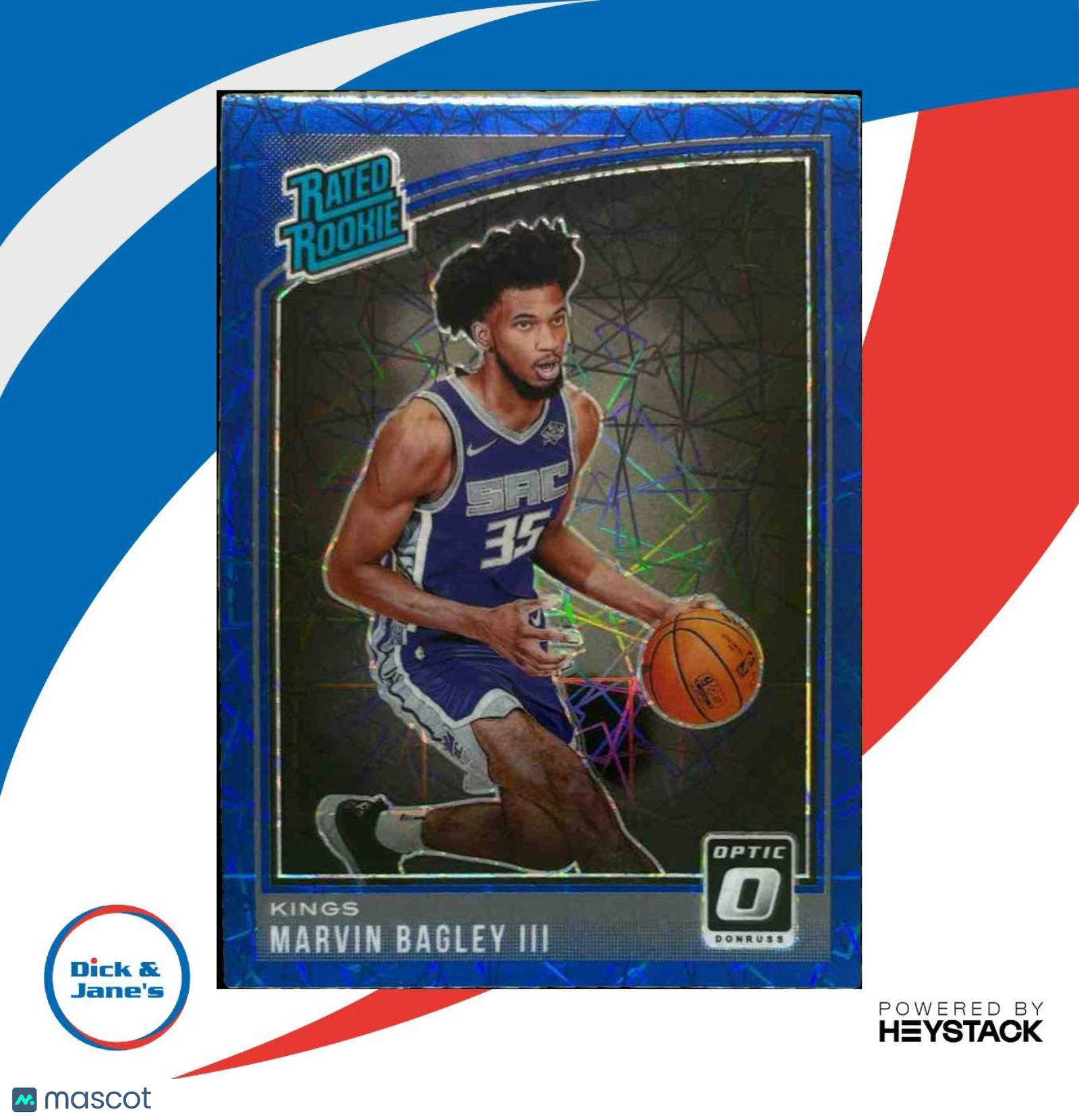 2018-19 Donruss Optic Marvin Bagley III Blue Velocity #168 RC Sacramento Kings - Sports Cards