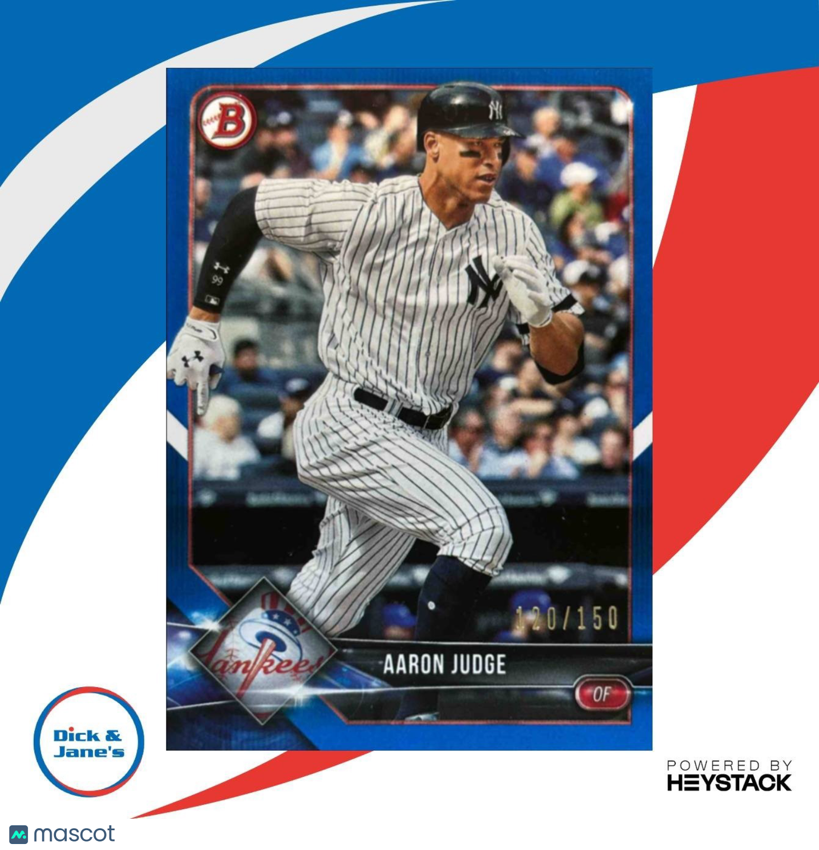 2018 Bowman Aaron Judge Blue 120/150 #24 New York Yankees - Sports Cards