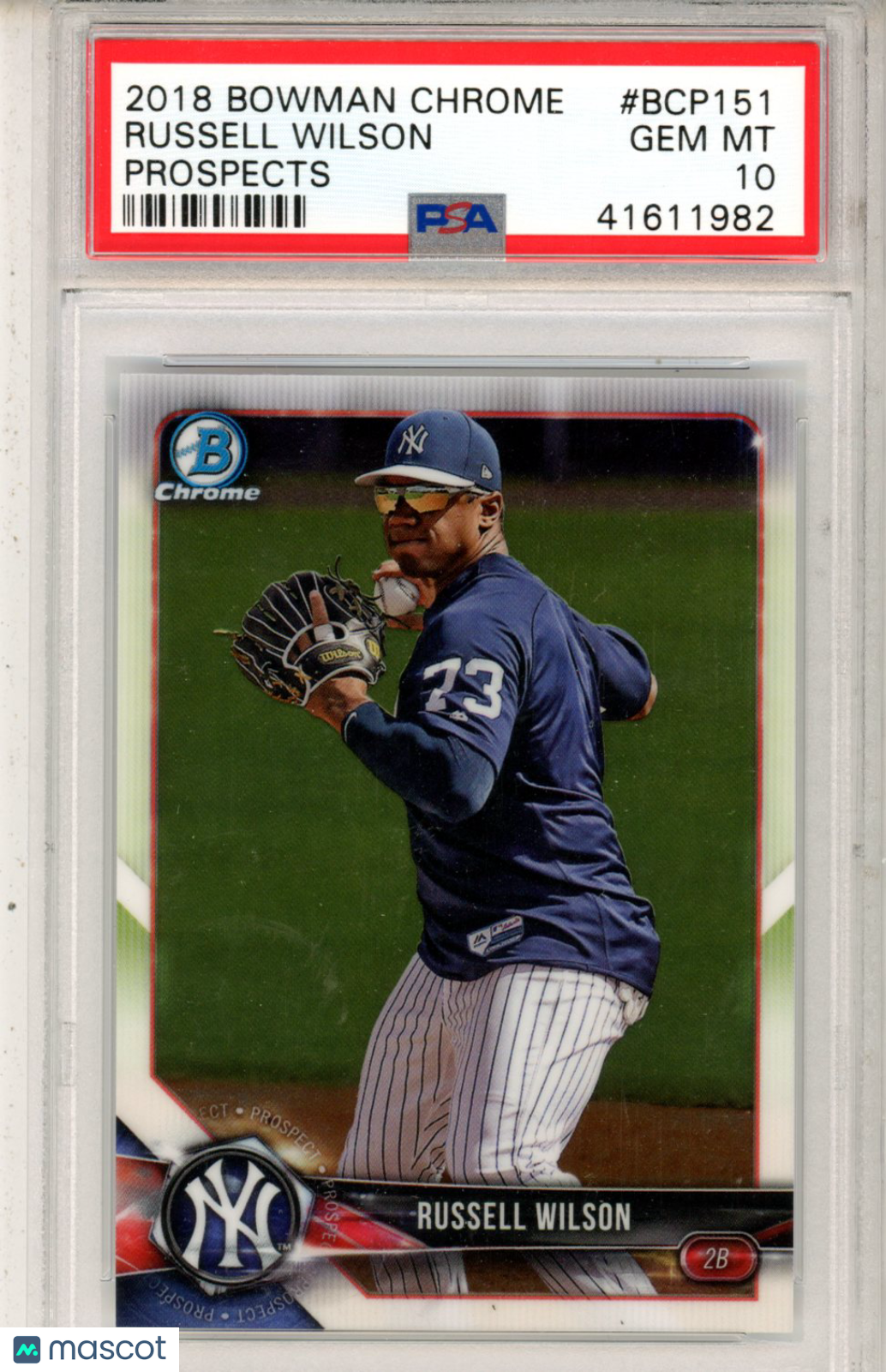 2018 Bowman Chrome Prospects Russell Wilson #BCP151 PSA 10 - Graded Sports Cards