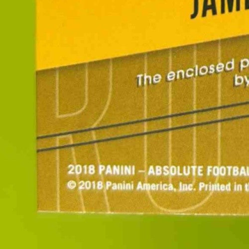 2018 Panini Absolute James Washington TE Rookie Memorabilia Pittsburgh Steelers - Sports Cards