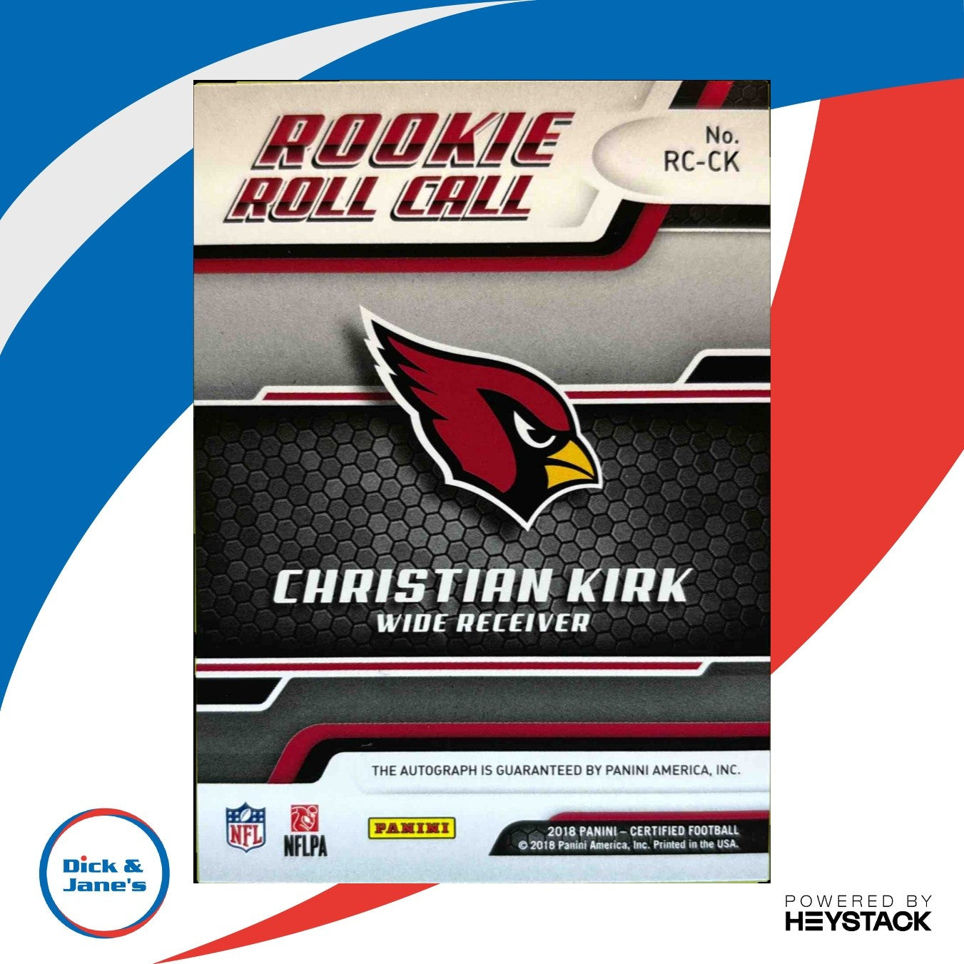 2018 Panini Certified Christian Kirk Rookie Roll Call Signatures 23/99 RC Auto - Sports Cards