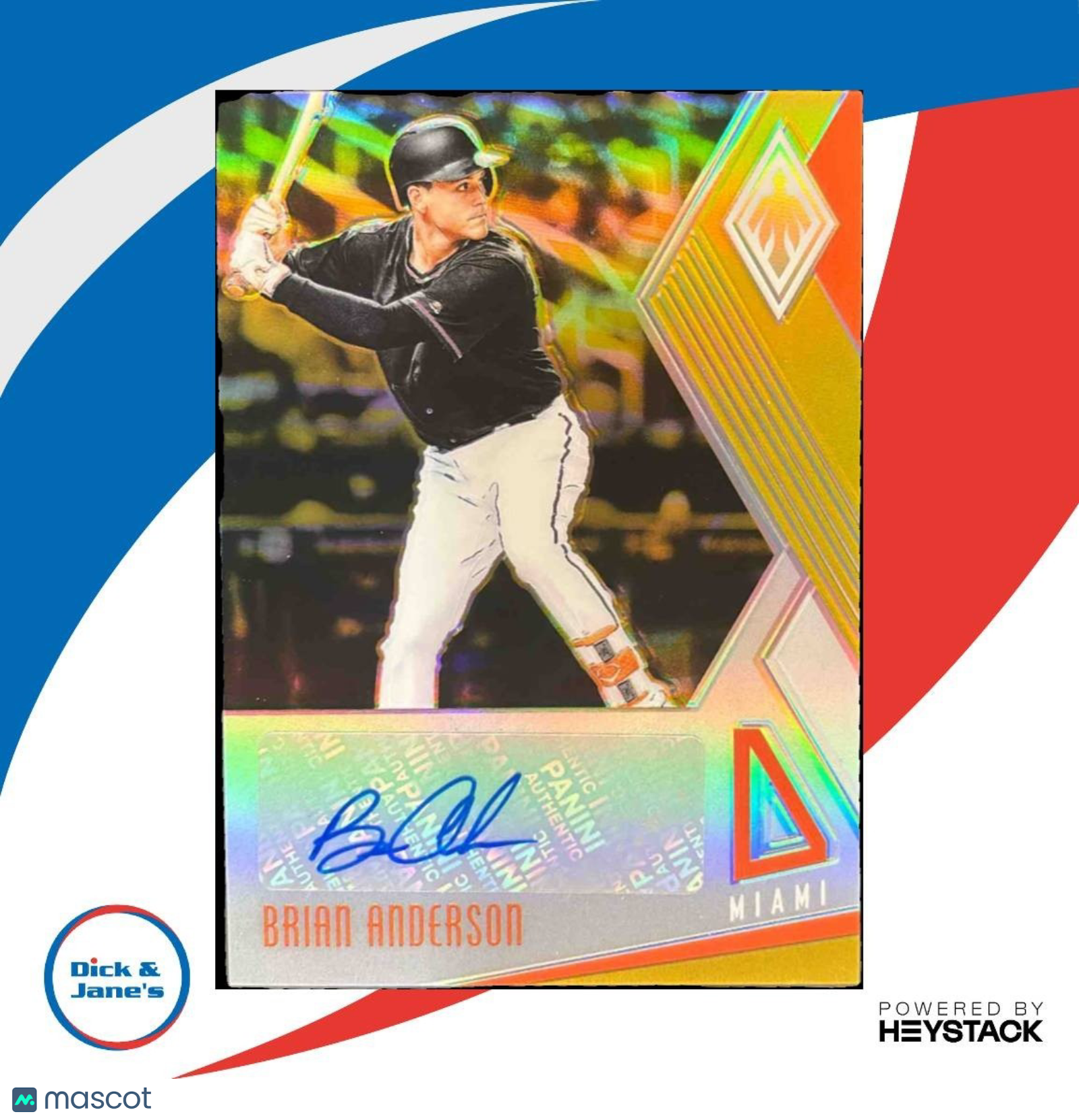 2018 Panini Chronicles Brian Anderson Phoenix Signature Gold /10 Auto RC Marlins - Sports Cards