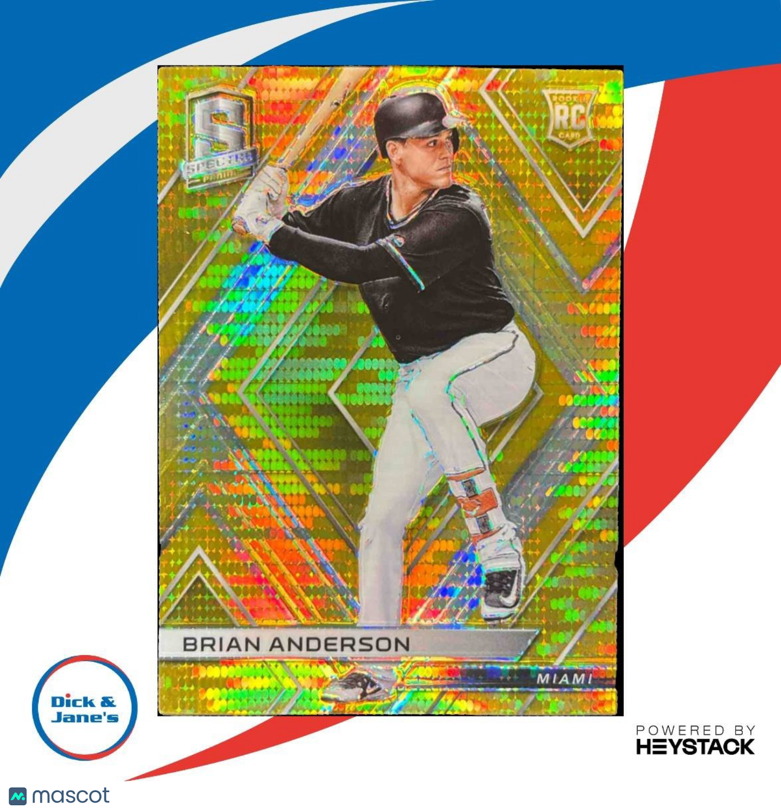 2018 Panini Chronicles Brian Anderson Spectra Gold /10 #98 RC Miami Marlins - Sports Cards