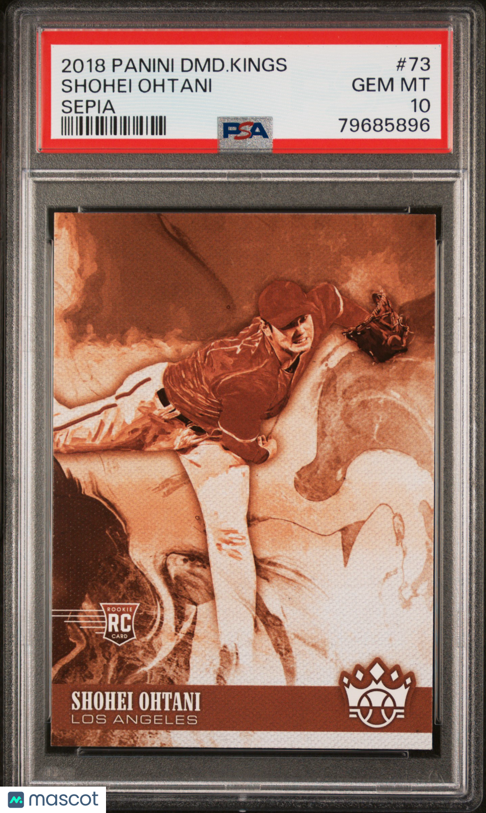 2018 Panini Diamond Kings Shohei Ohtani Sepia Rookie Insert #73 PSA 10 GEM MINT - Graded Sports Cards