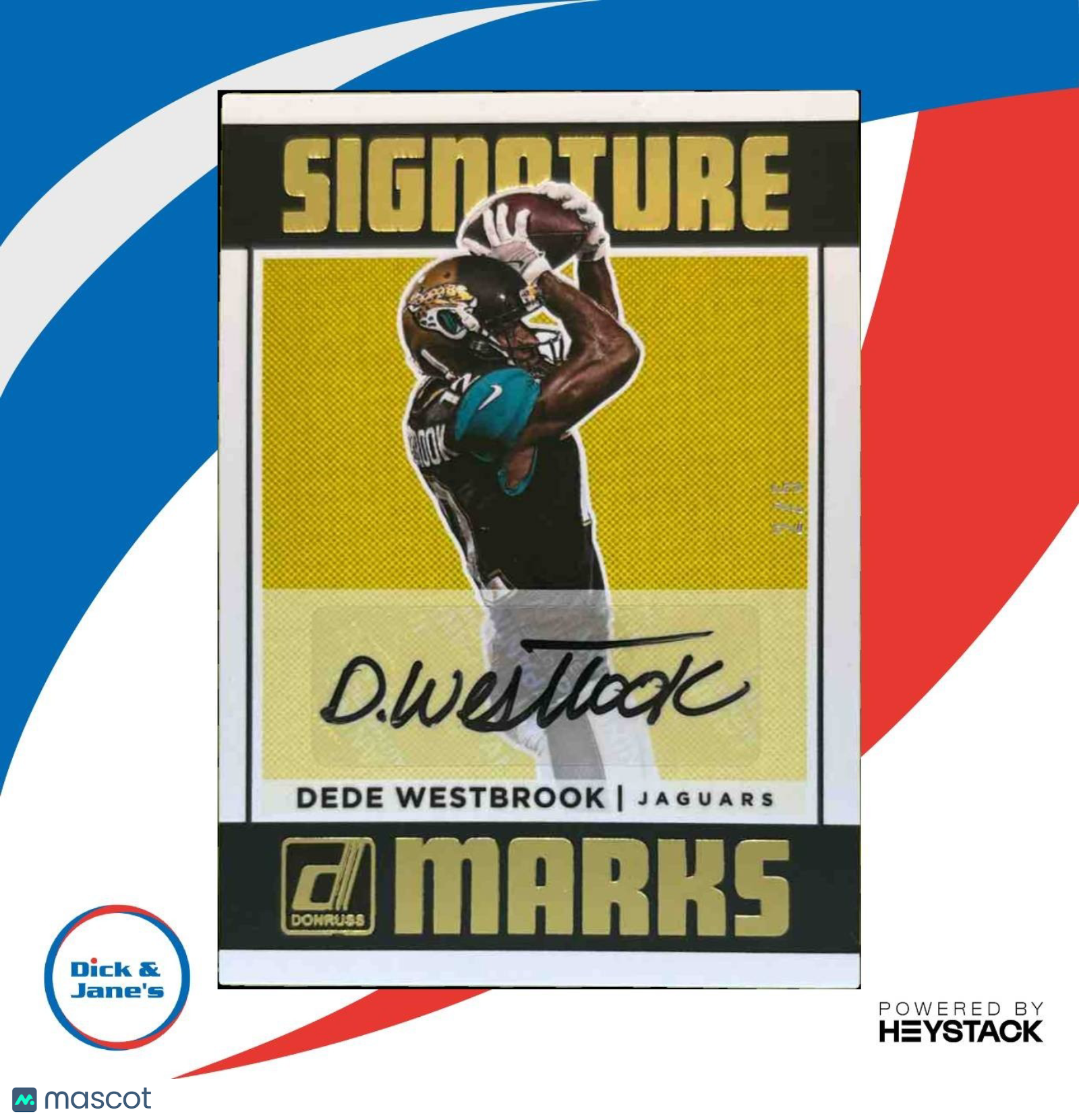 2018 Panini Donruss Dede Westbrook Signature Marks Auto Jacksonville Jaguars - Sports Cards