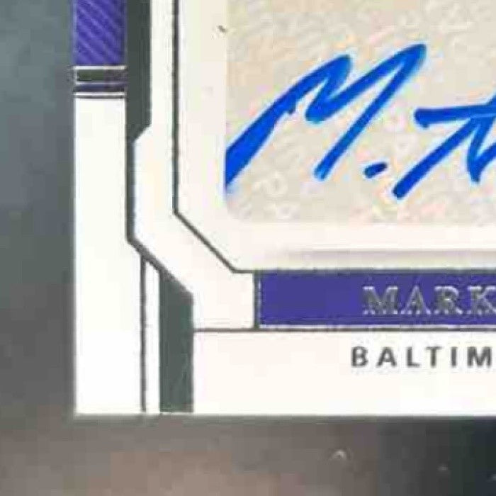 2018 Panini National Treasures Mark Andrews /75 #118 Auto RC Baltimore Ravens - Sports Cards