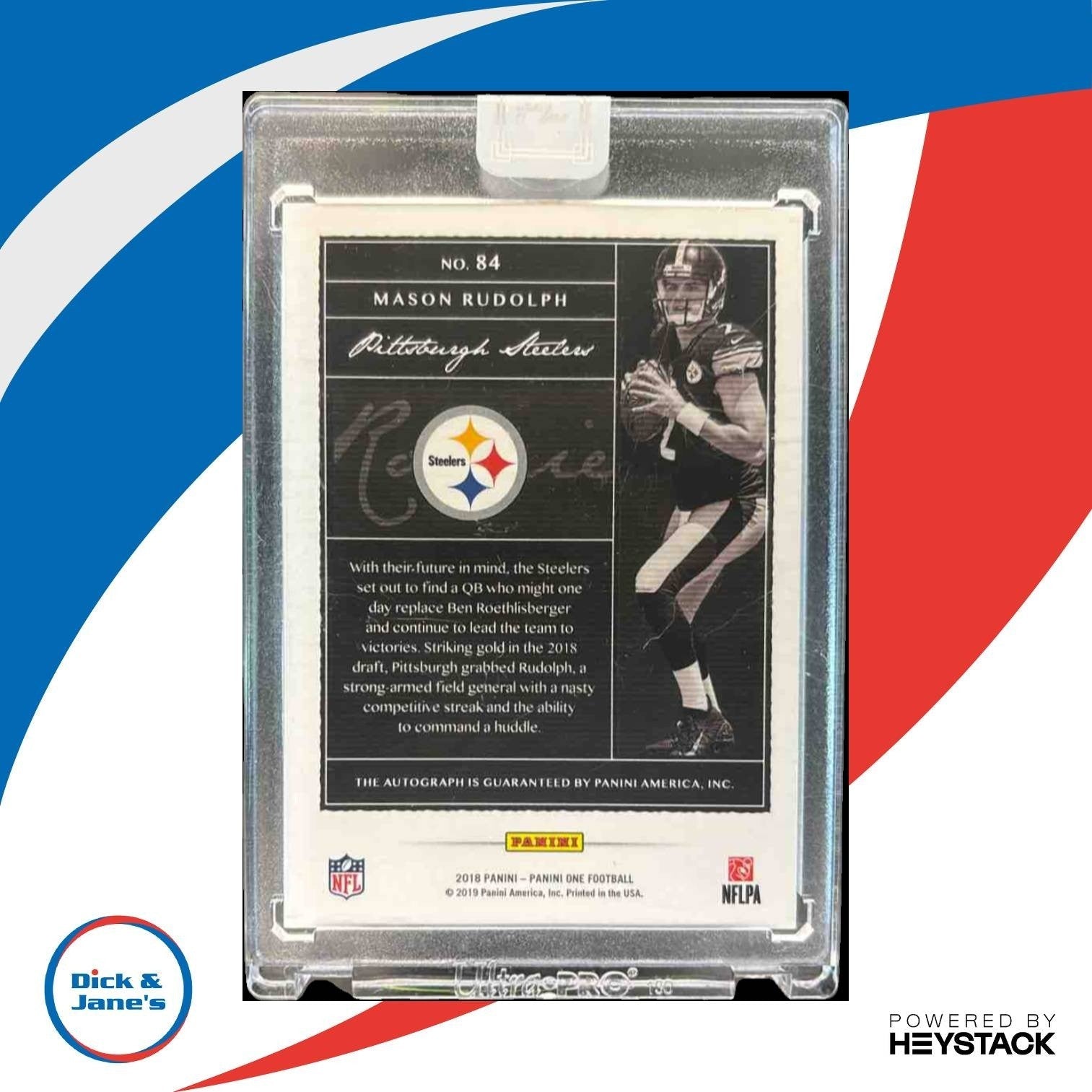 2018 Panini One Mason Rudolph Rookie Auto Bronze /25 #84 RC Pittsburgh Steelers - Sports Cards