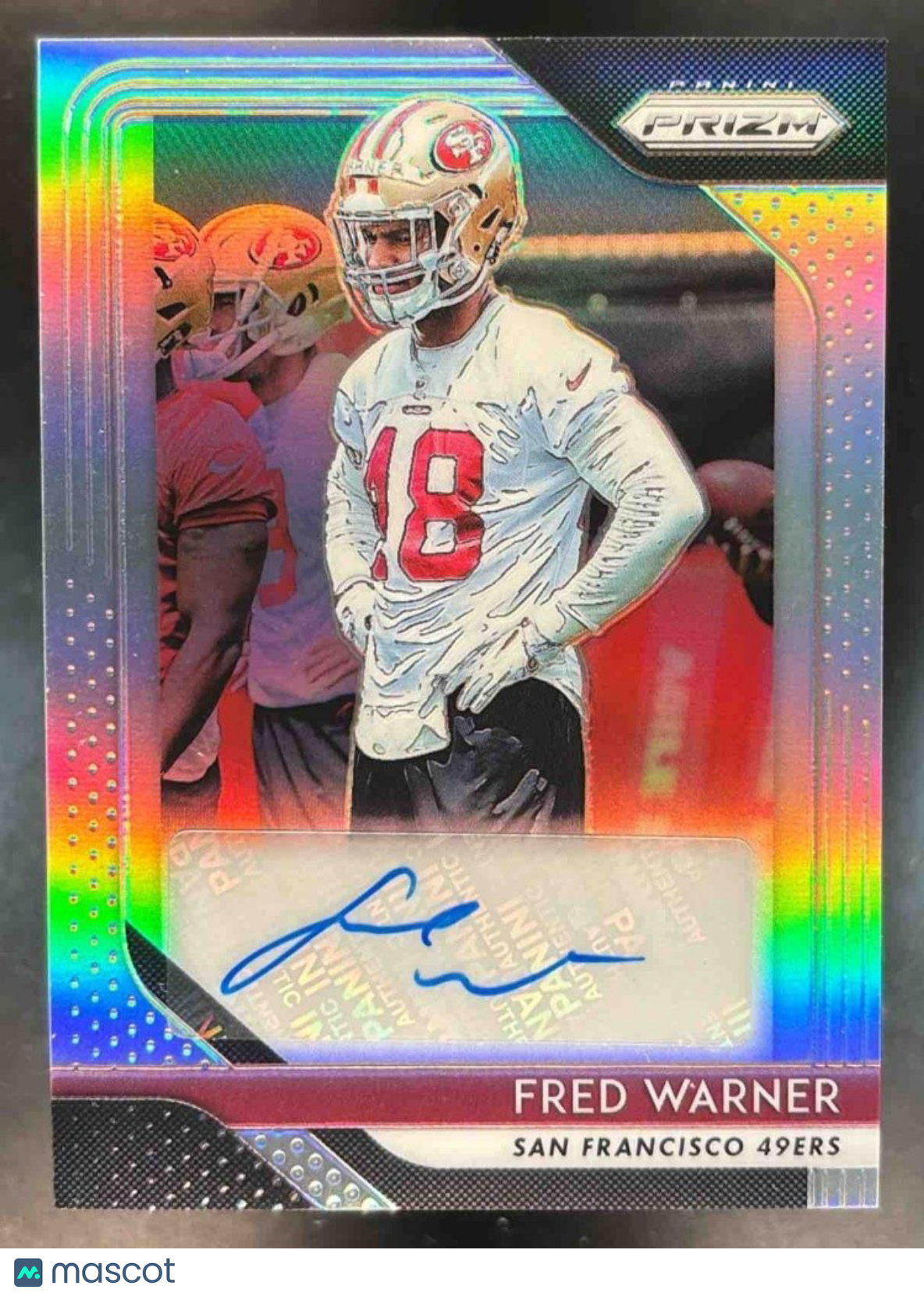 2018 Panini Prizm Fred Warner Rookie Auto Silver #RA-FW RC San Francisco 49ers - Sports Cards
