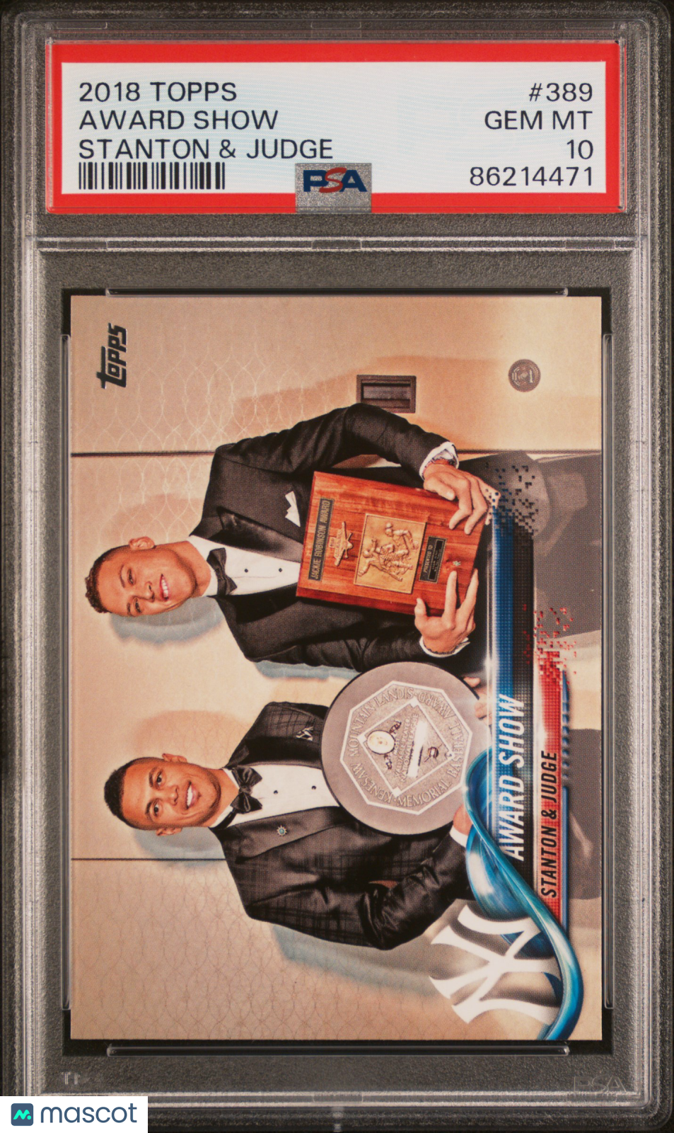 2018 Topps Award Show Stanton & Judge #389 PSA 10 - Graded Sports Cards