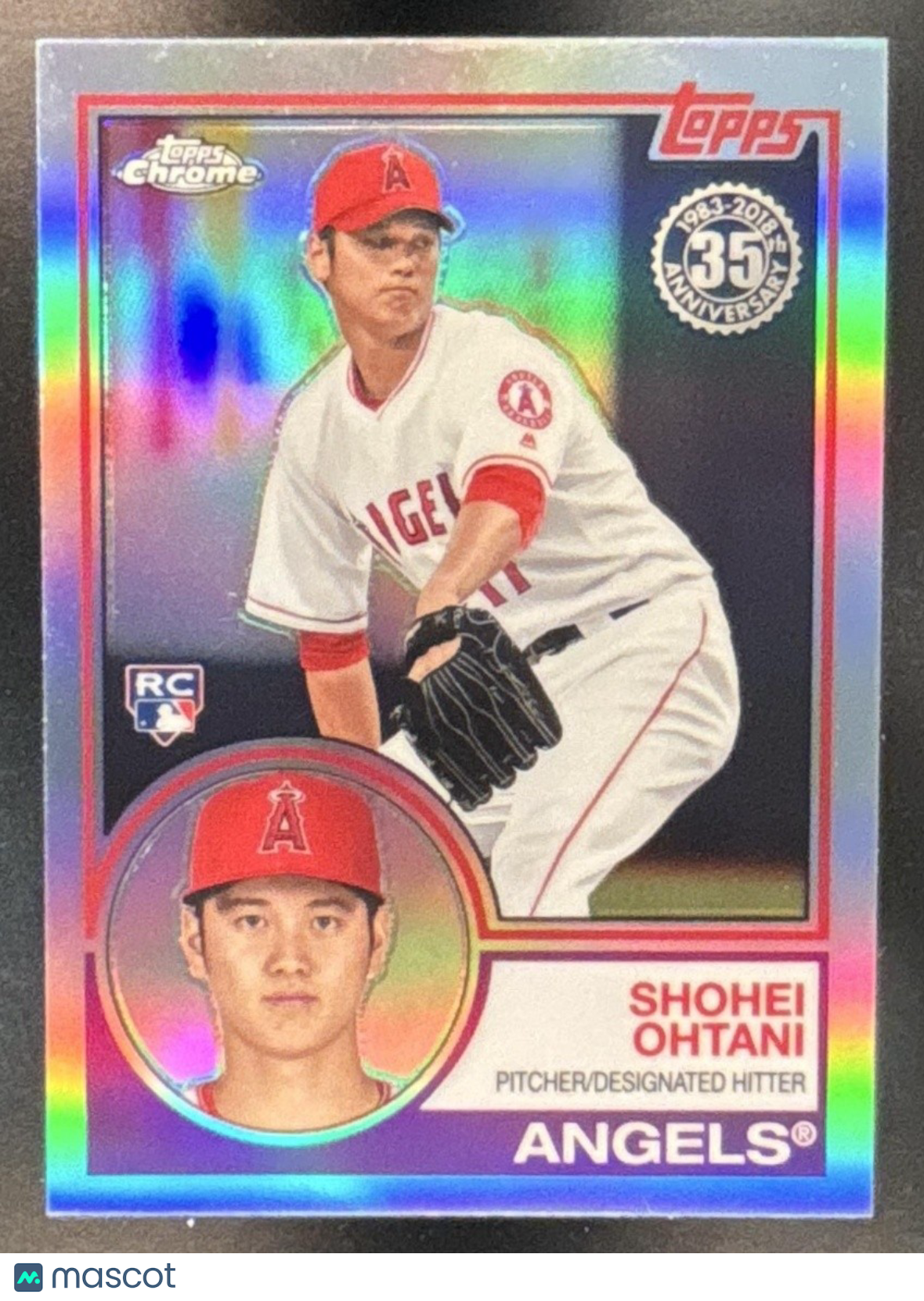 2018 Topps Chrome Shohei Ohtani 1983 Refractor 83T-6 RC Los Angeles Angels - Sports Cards