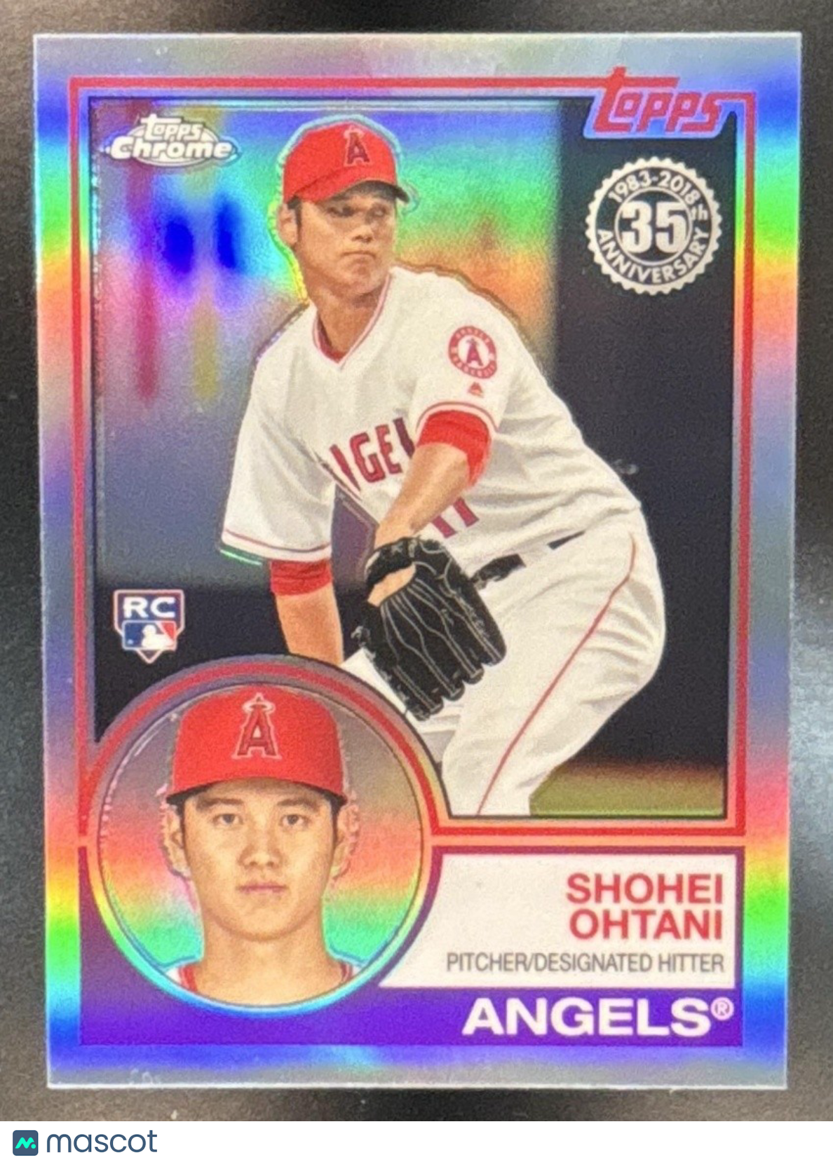 2018 Topps Chrome Shohei Ohtani 1983 Refractor #83T-6 RC Los Angeles Angels - Sports Cards