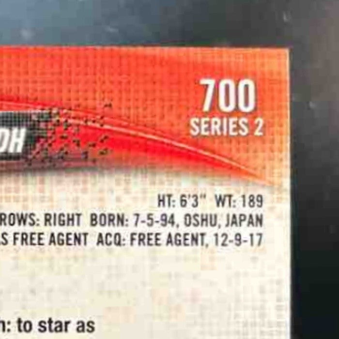 2018 Topps Shohei Ohtani #700 EX RC Los Angeles Angels - Sports Cards