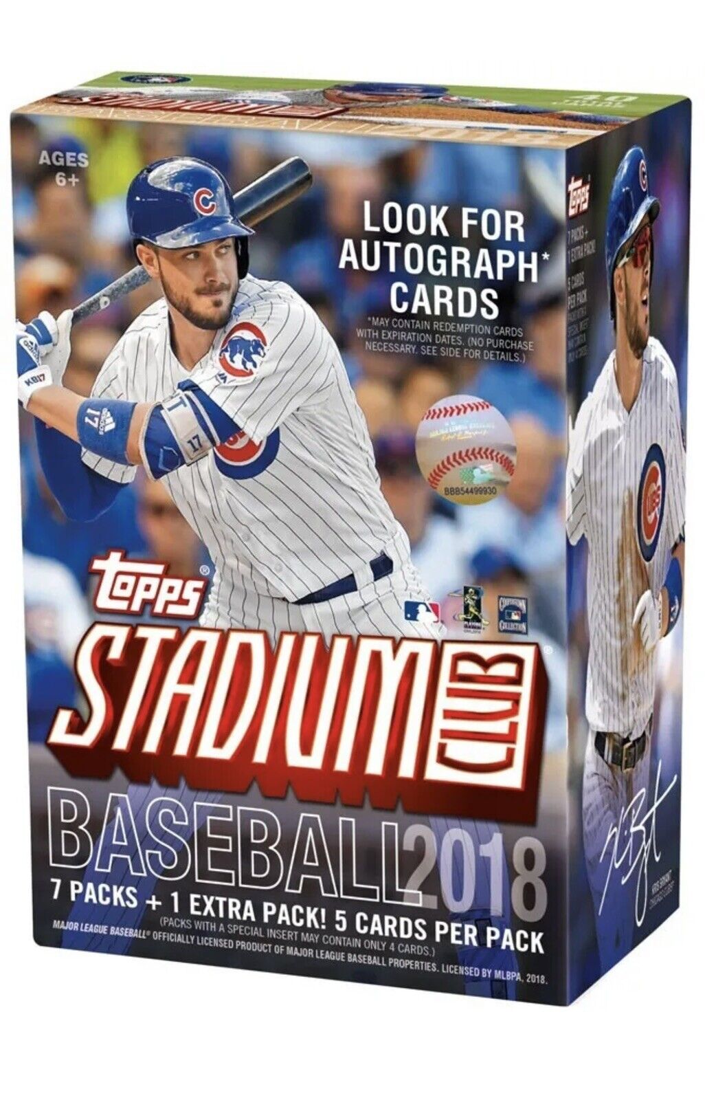 2018 Topps Stadium Club Baseball Blaster Box MLB Blaster Box