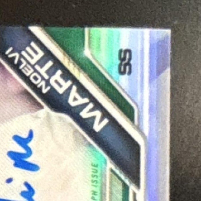 2019 Bowman Chrome Noelvi Marte Prospects Auto Refractor /499 Seattle Mariners - Sports Cards
