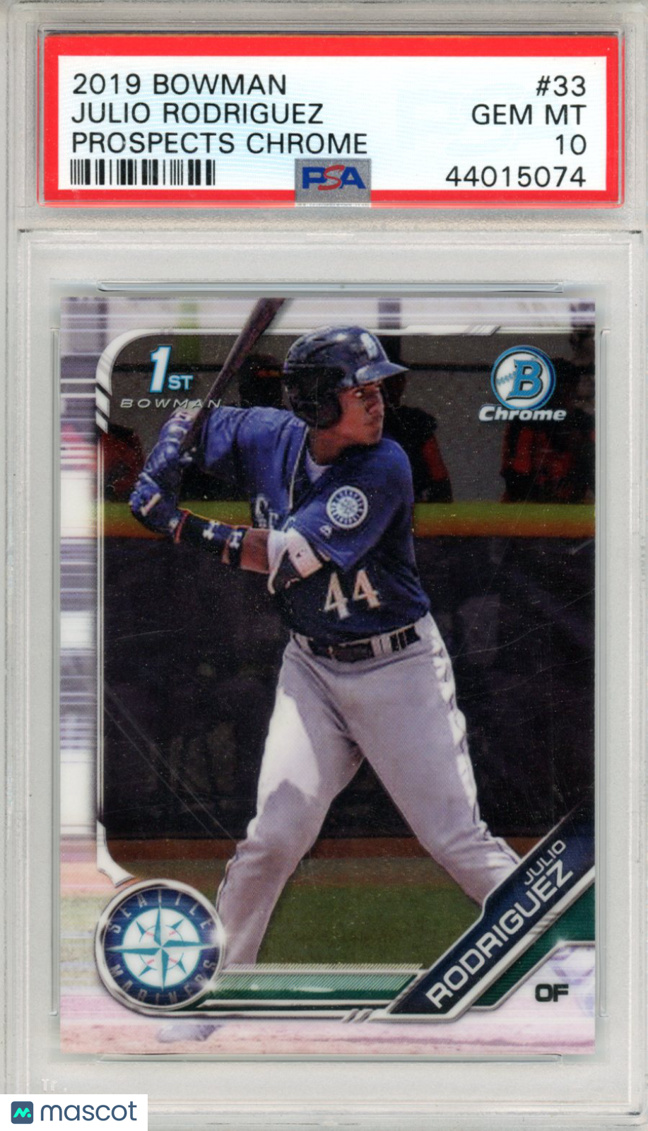 2019 Bowman Prospects Chrome Julio Rodriguez #33 PSA 10 - Graded Sports Cards