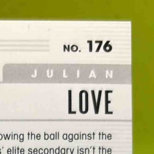 2019 Panini Absolute Julian Love Signature Rookies #176 RC Auto New York Giants - Sports Cards