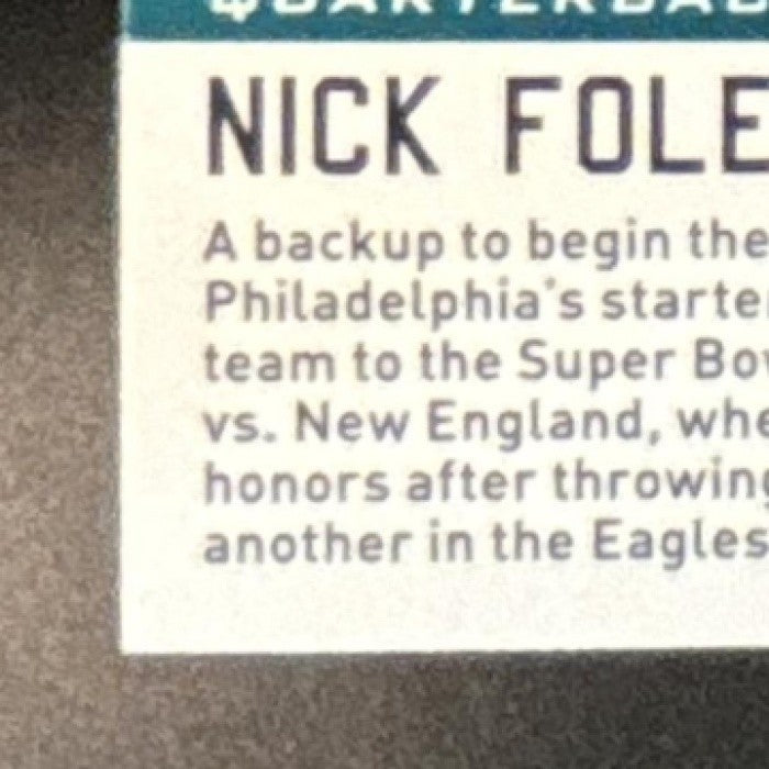2019 Panini Certified Nick Foles Raise the Banner #RTB-NF Philadelphia Eagles - Sports Cards