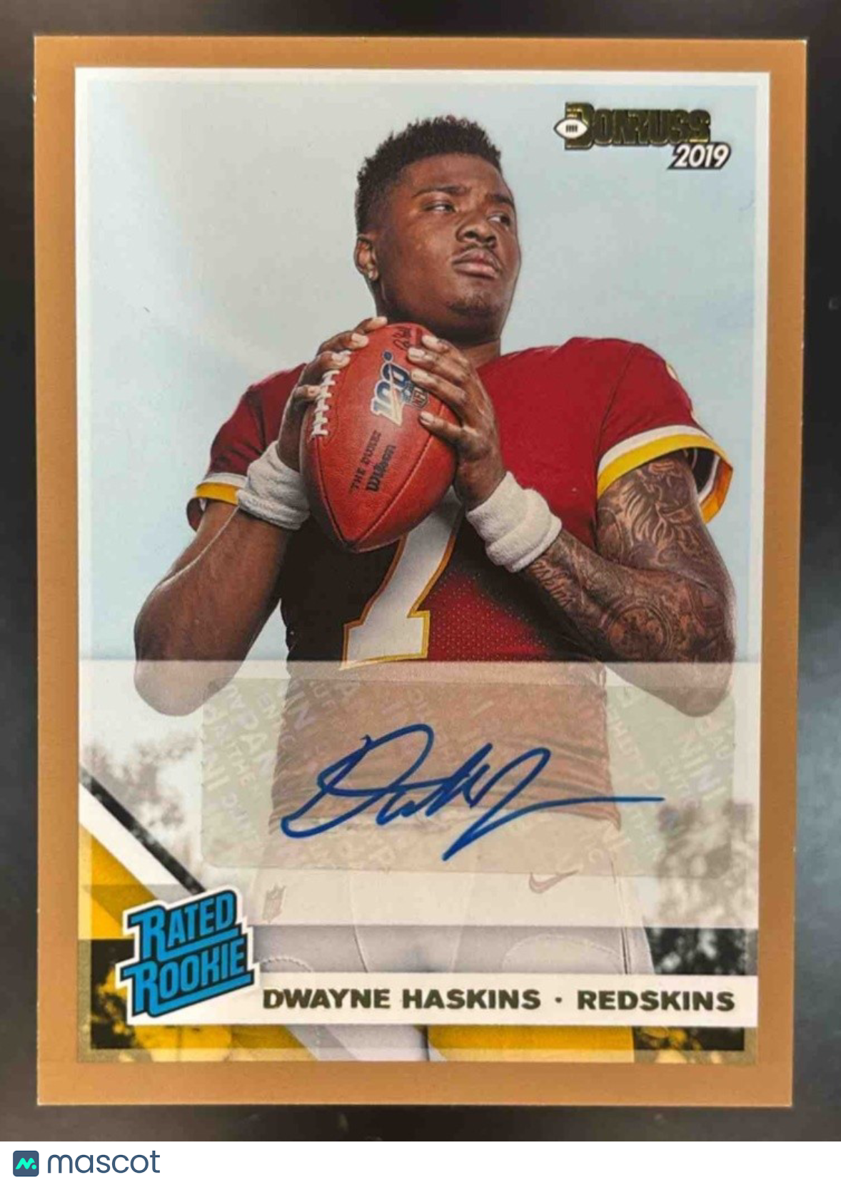 2019 Panini Donruss Dwayne Haskins Auto Bronze #301 RC Washington Redskins - Sports Cards