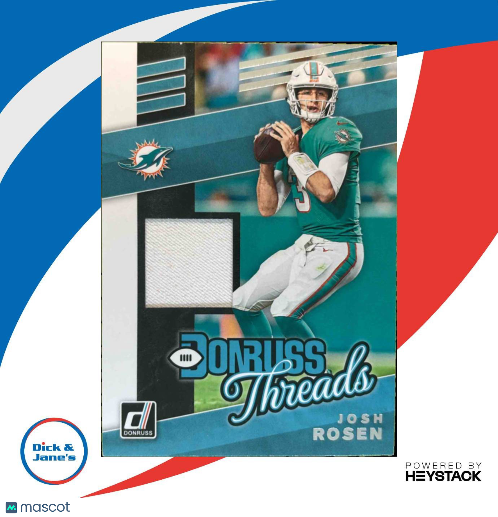 2019 Panini Donruss Josh Rosen Threads #T-13 Miami Dolphins - Sports Cards