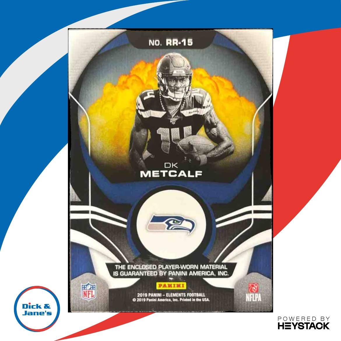 2019 Panini Elements DK Metcalf Radioactive Patch /149 RC Seattle Seahawks - Sports Cards