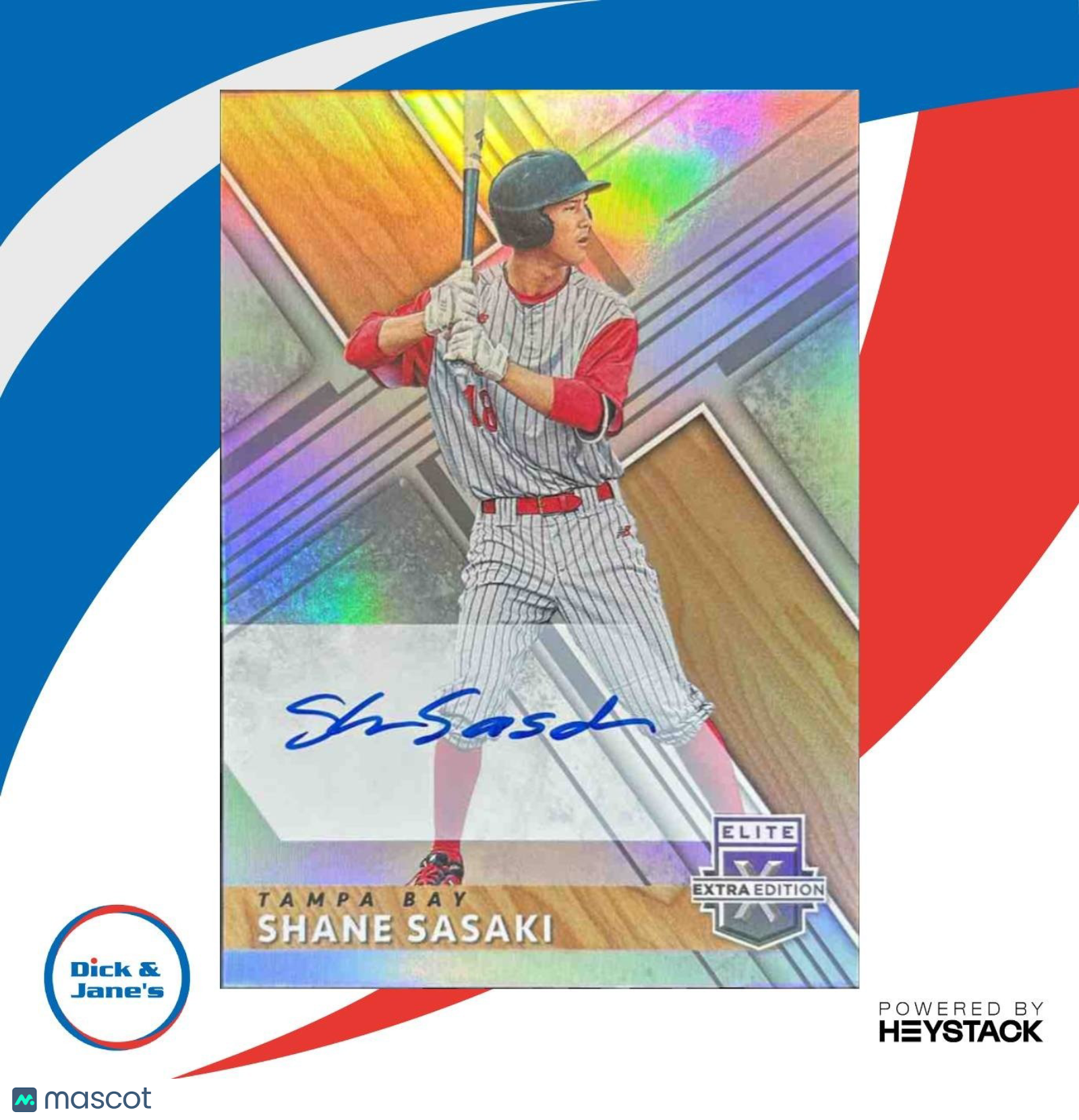 2019 Panini Elite Extra Edition Shane Sasaki Auto #98 Tampa Bay Rays - Sports Cards