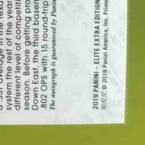 2019 Panini Elite Extra Edition Sherten Apostel Auto #114 Texas Rangers - Sports Cards