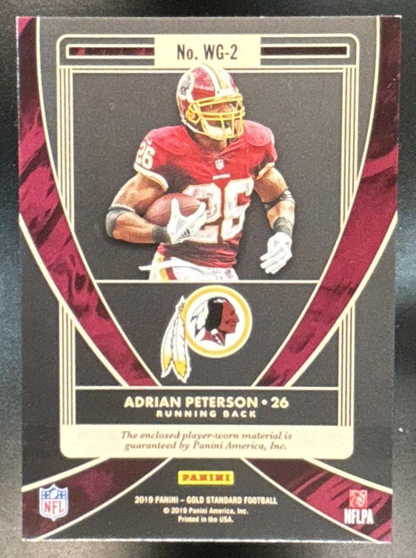 2019 Panini Gold Standard Adrian Peterson White Gold Patch /149 Redskins - Sports Cards