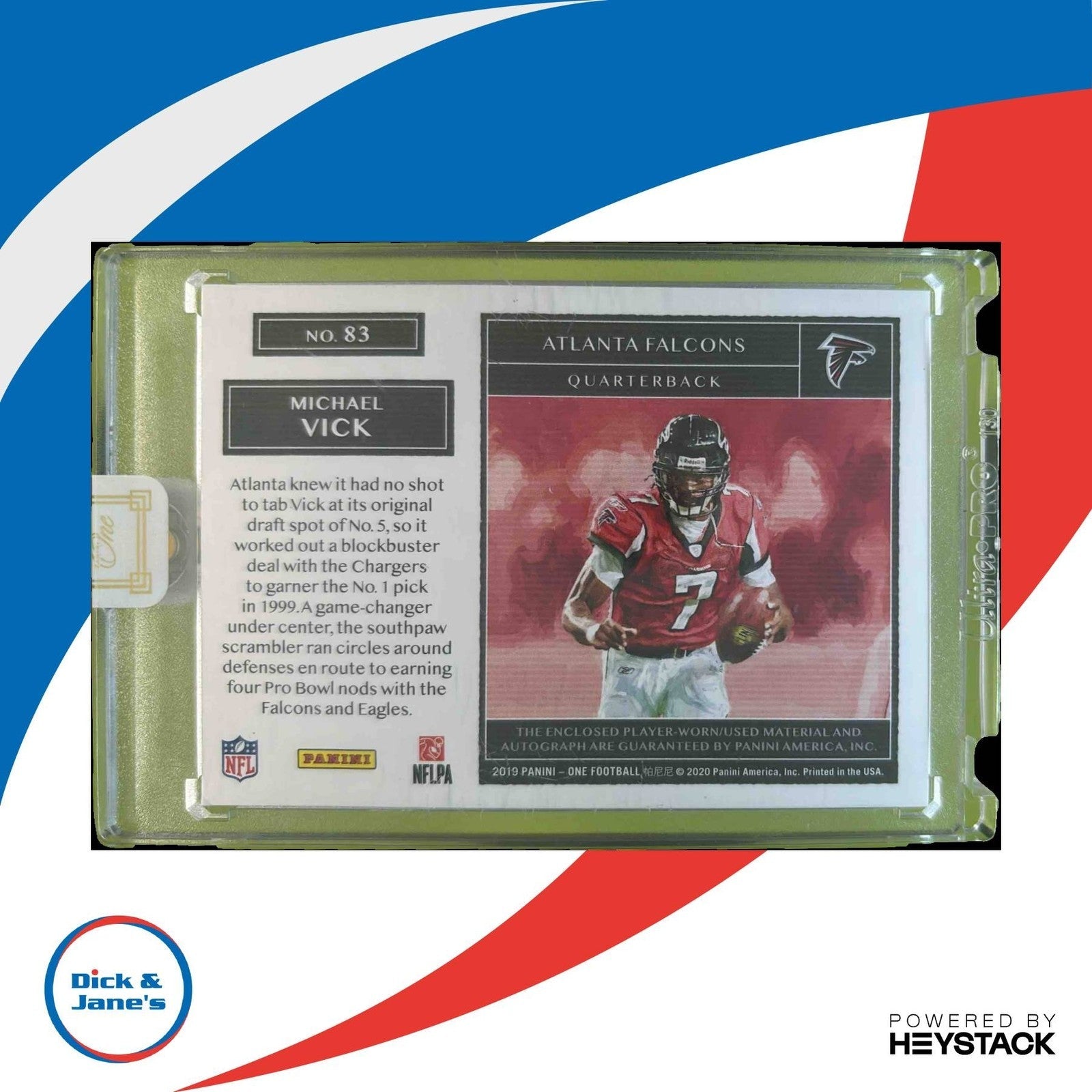 2019 Panini One Michael Vick Quad Patch Auto /20 MEM Auto Atlanta Falcons - Sports Cards