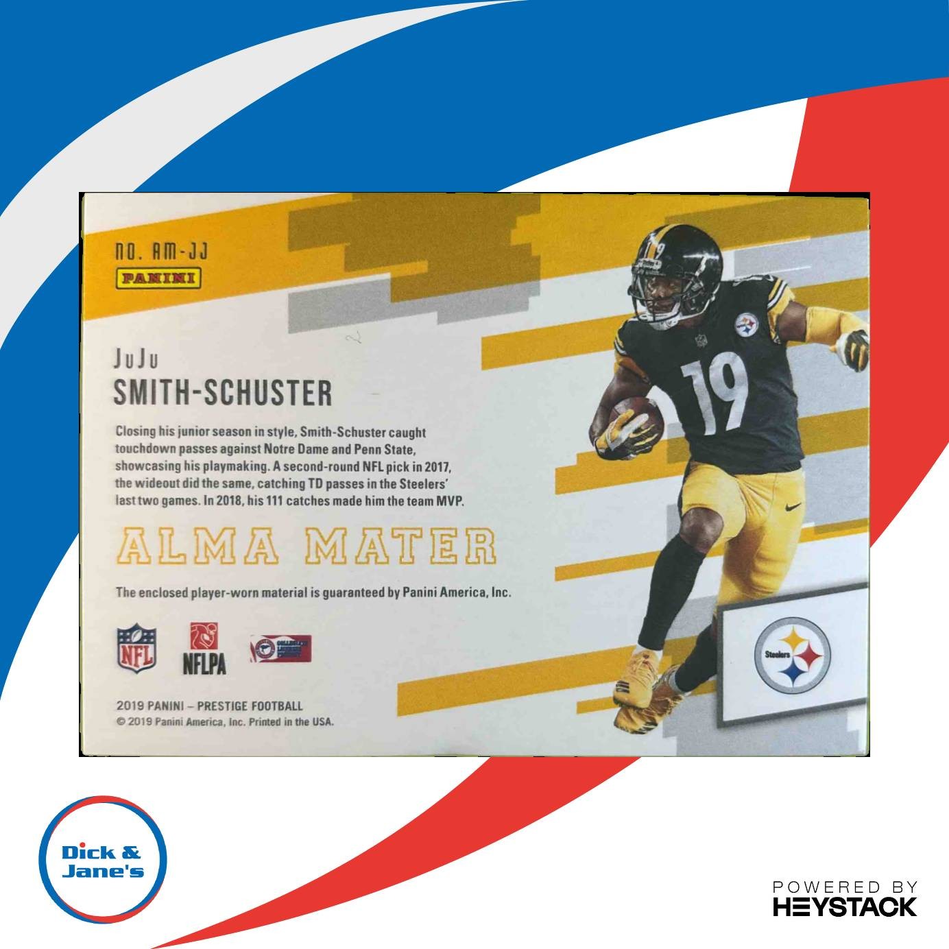 2019 Panini Prestige Juju Smith-Schuster Alma Mater Relics Prime PATCH 22/50 - Sports Cards