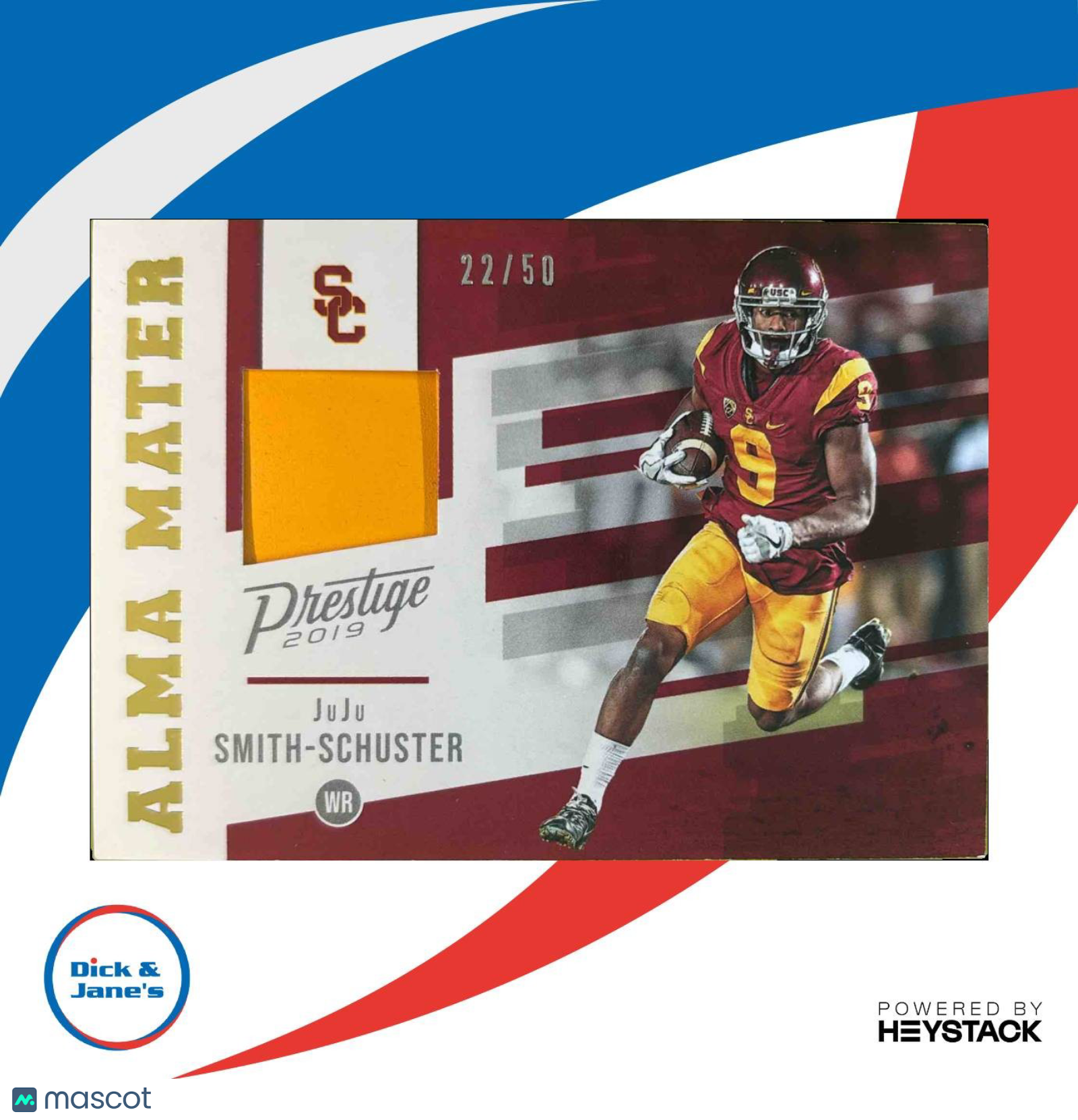 2019 Panini Prestige Juju Smith-Schuster Alma Mater Relics Prime PATCH 22/50 - Sports Cards