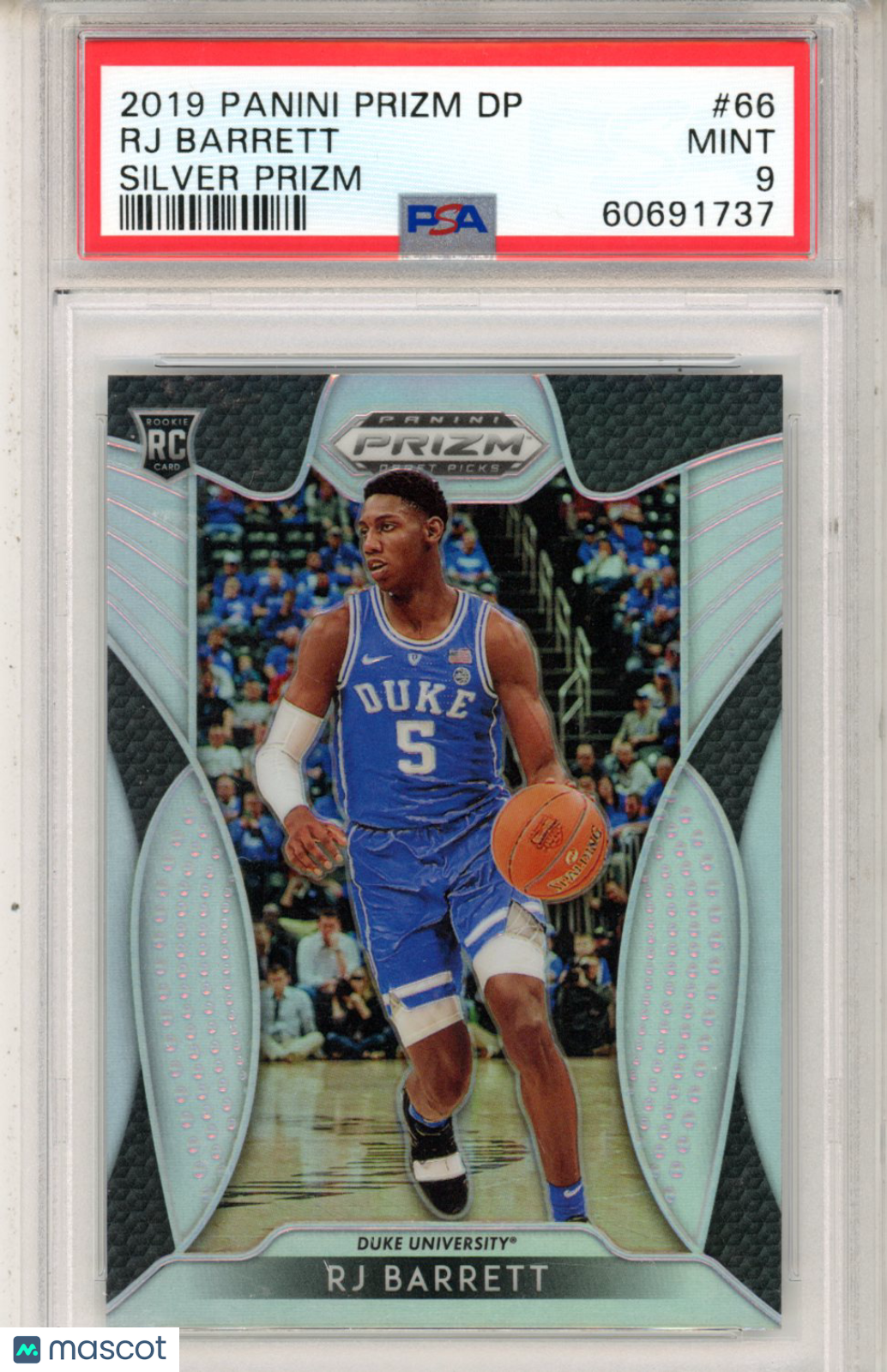 2019 Panini Prizm Draft Picks RJ Barrett Silver #66 PSA 9 - Graded Sports Cards
