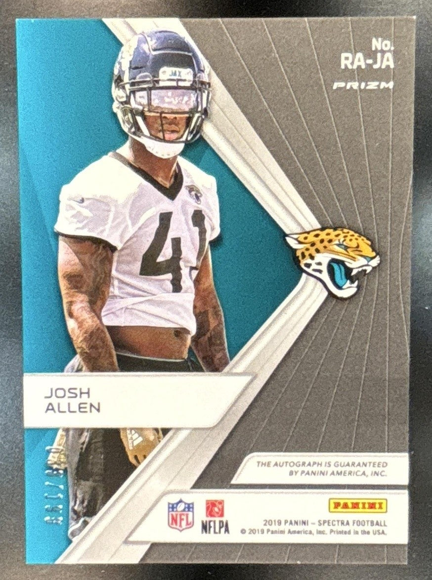 2019 Panini Spectra Josh Allen Rookie Auto /199 #RA-JA RC Jaguars - Sports Cards