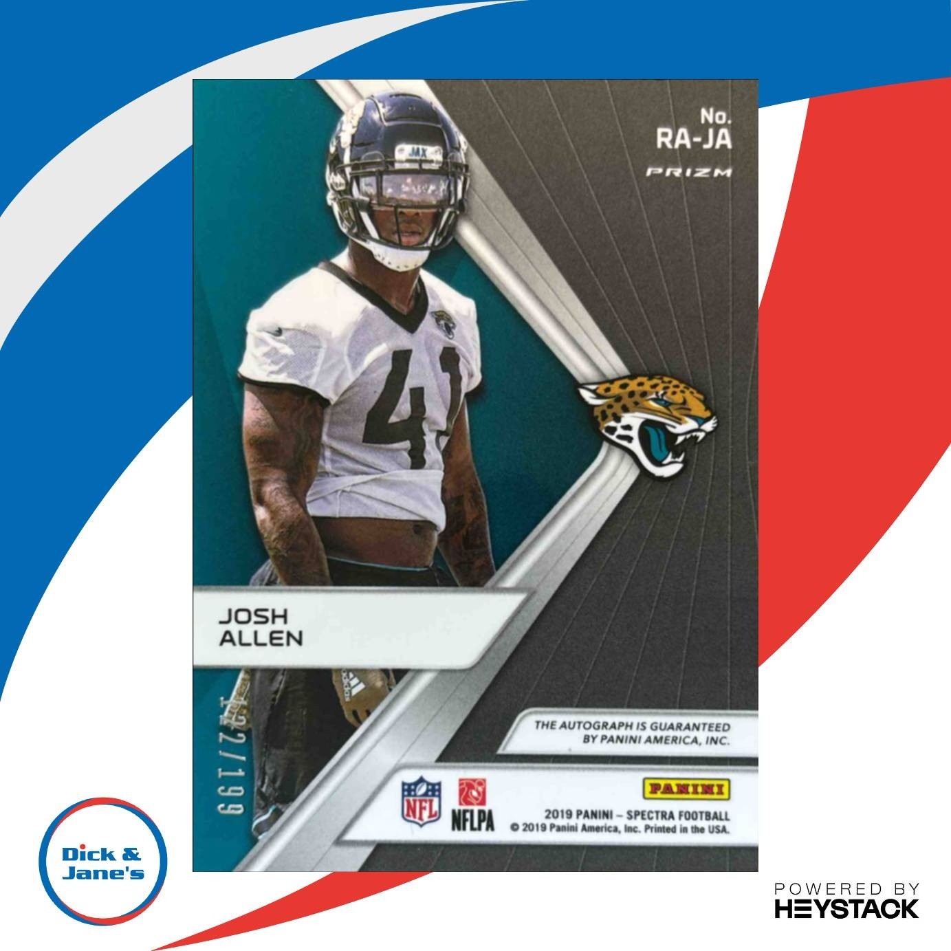 2019 Panini Spectra Josh Allen Signatures Prizm /199 Auto Jaguars - Sports Cards