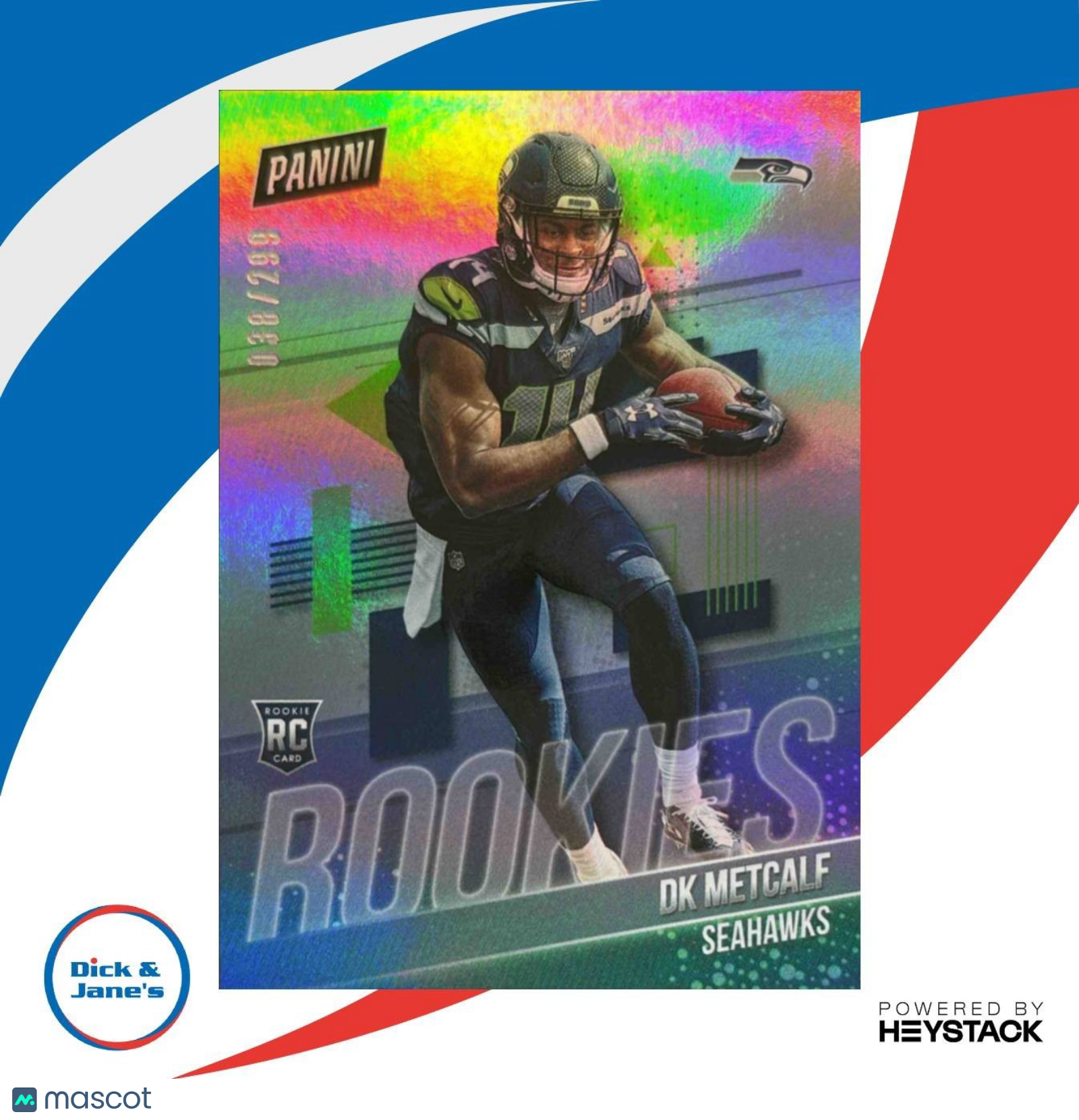 2019 Panini The National DK Metcalf Rookies 38/299 #RC14 Seattle Seahawks - Sports Cards