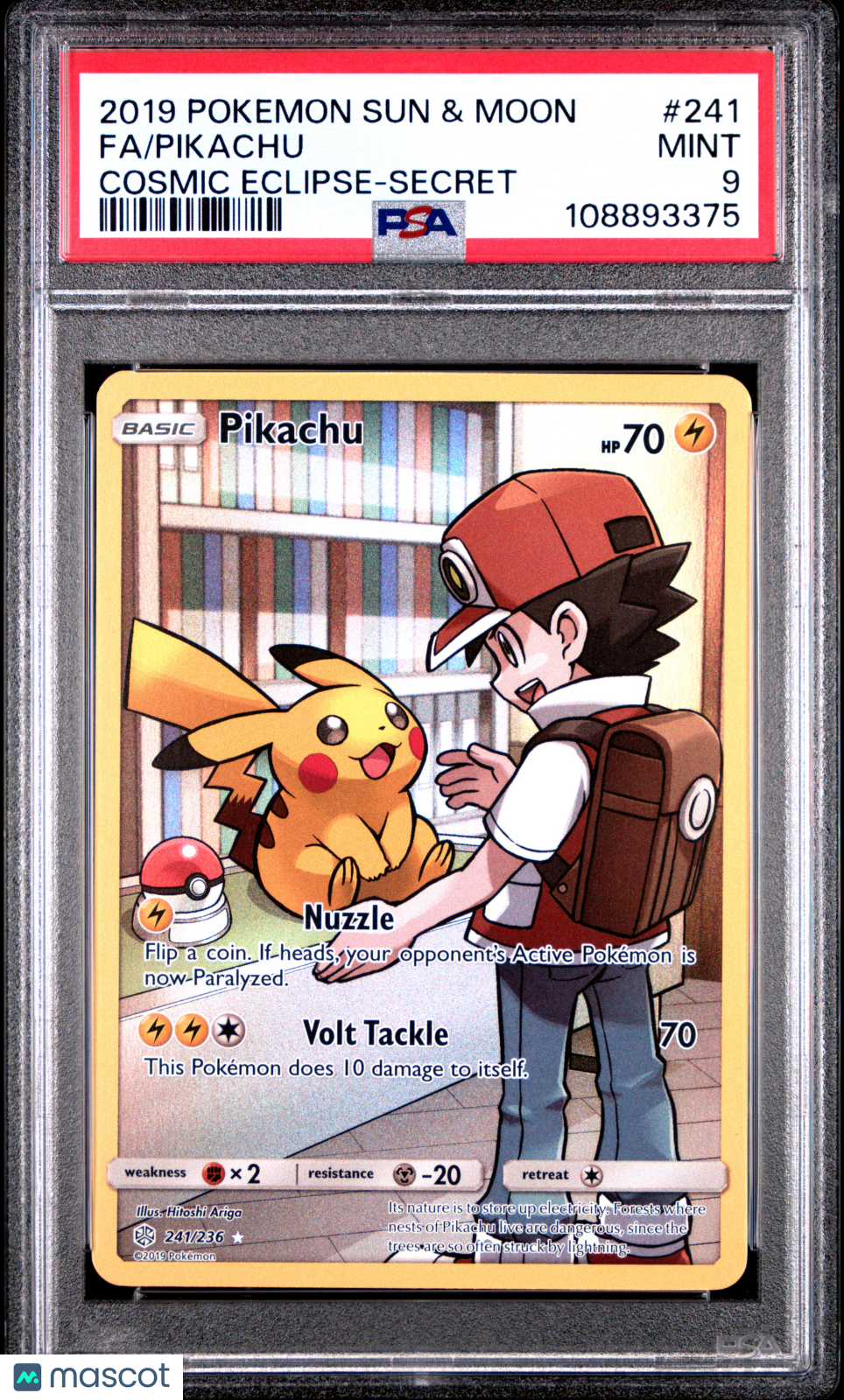 2019 Pokemon Sun & Moon Cosmic Eclipse Pikachu Cosmic Eclipse-Secret Fa PSA 9 - Graded TCG/CCG