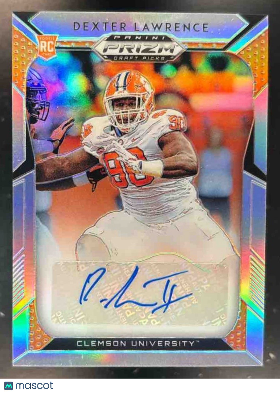 2019 Prizm Draft Picks Dexter Lawrence Prizms Silver Auto #200 RC Clemson Tigers - Sports Cards