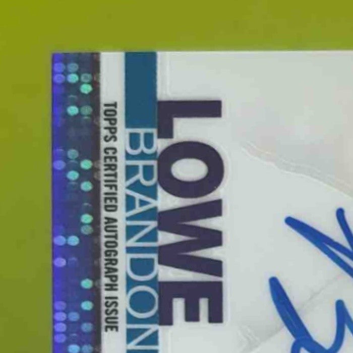 2019 Topps Chrome Brandon Lowe Rookie Auto Purple /250 #RA-BL RC Tampa Bay Rays - Sports Cards