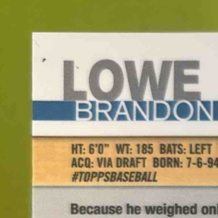 2019 Topps Chrome Brandon Lowe Rookie Auto Purple /250 #RA-BL RC Tampa Bay Rays - Sports Cards