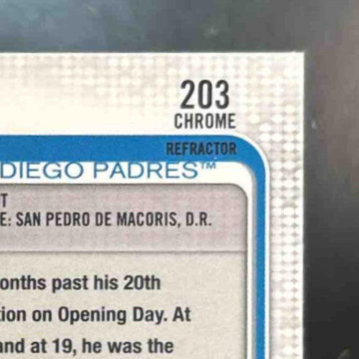 2019 Topps Chrome Fernando Tatis Jr. Refractor #203 RC San Diego Padres - Sports Cards