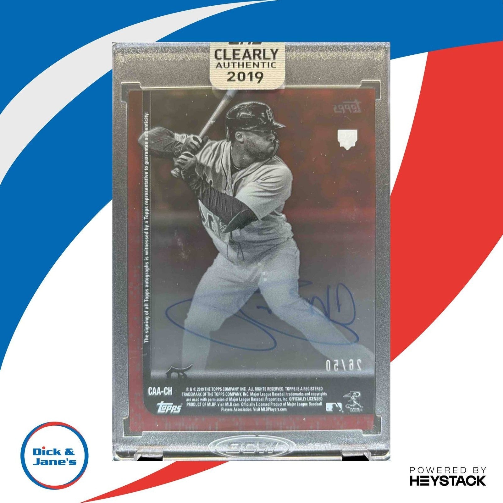 2019 Topps Clearly Authentic Christin Stewart Red 26/50 RC Auto Detroit Tigers - Sports Cards