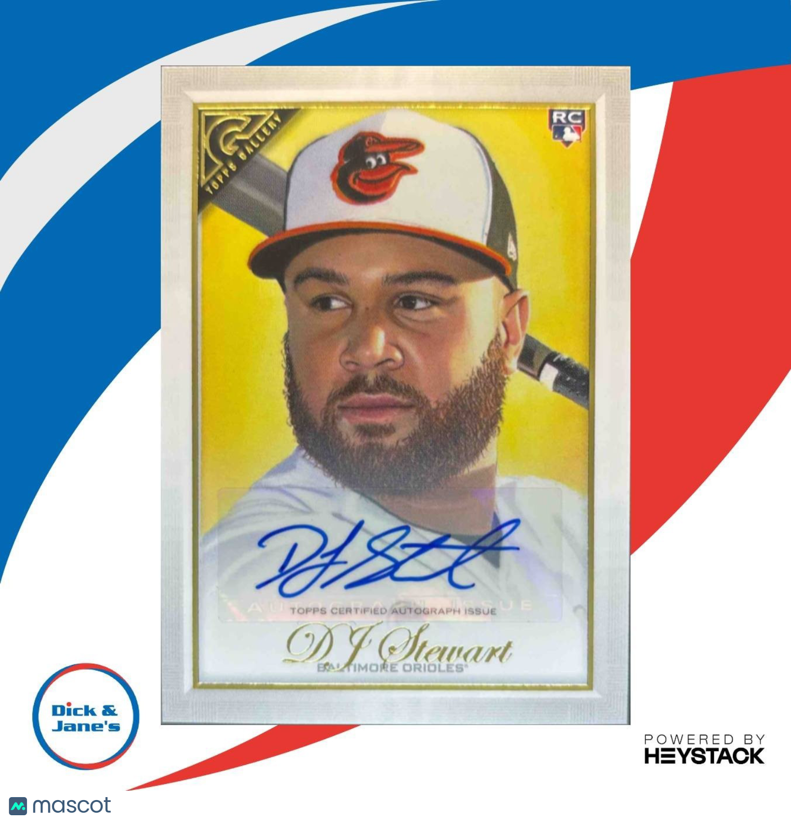 2019 Topps Gallery DJ Stewart Auto #119 RC Baltimore Orioles - Sports Cards
