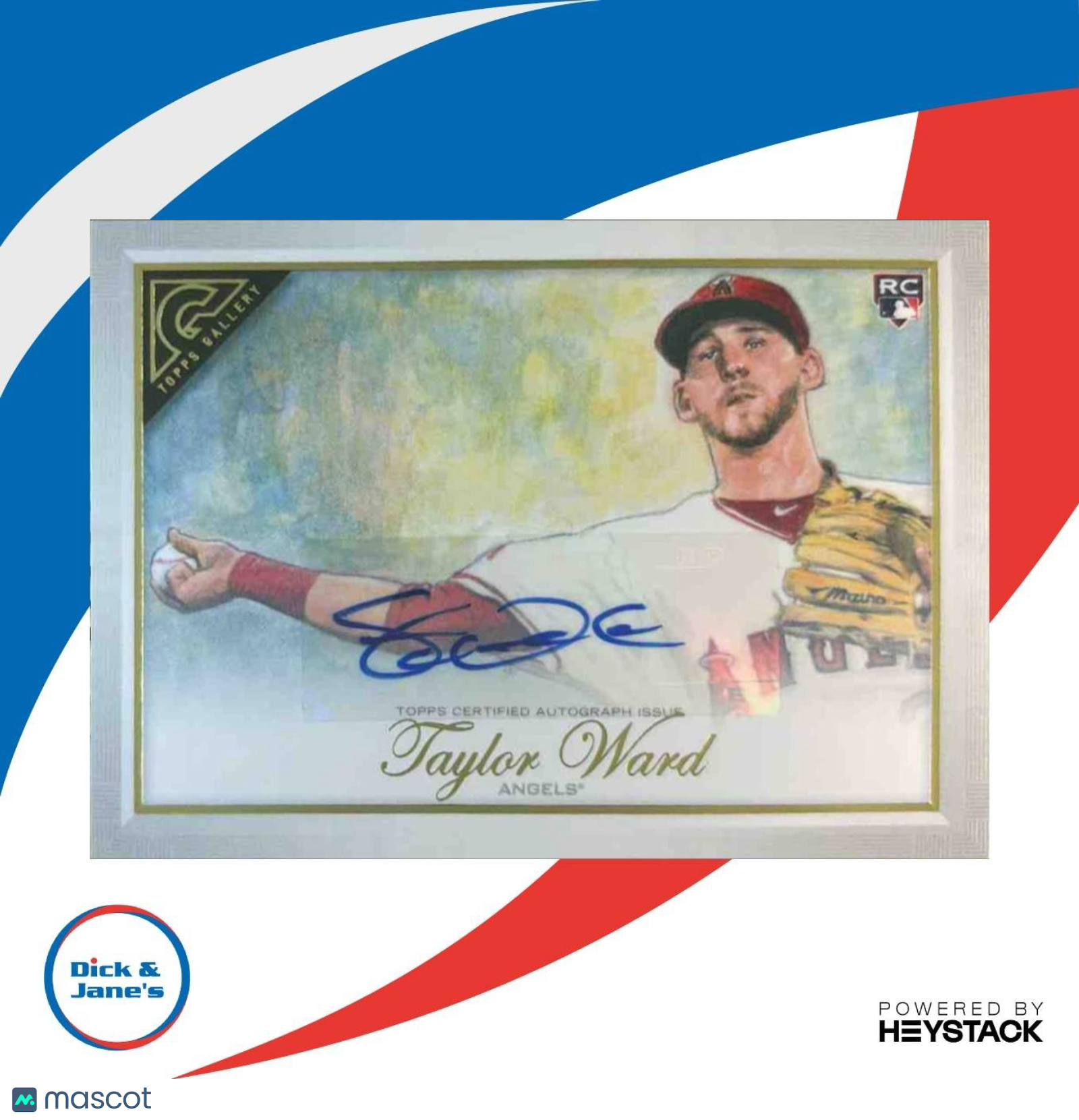 2019 Topps Gallery Taylor Ward Auto #31 RC Los Angeles Angels - Sports Cards