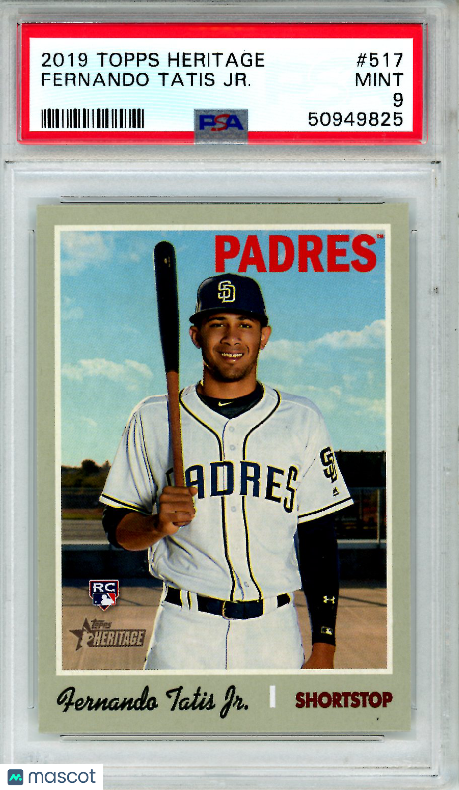 2019 Topps Heritage Fernando Tatis JR. Rookie #517 PSA 9 MINT San Diego Padres - Graded Sports Cards