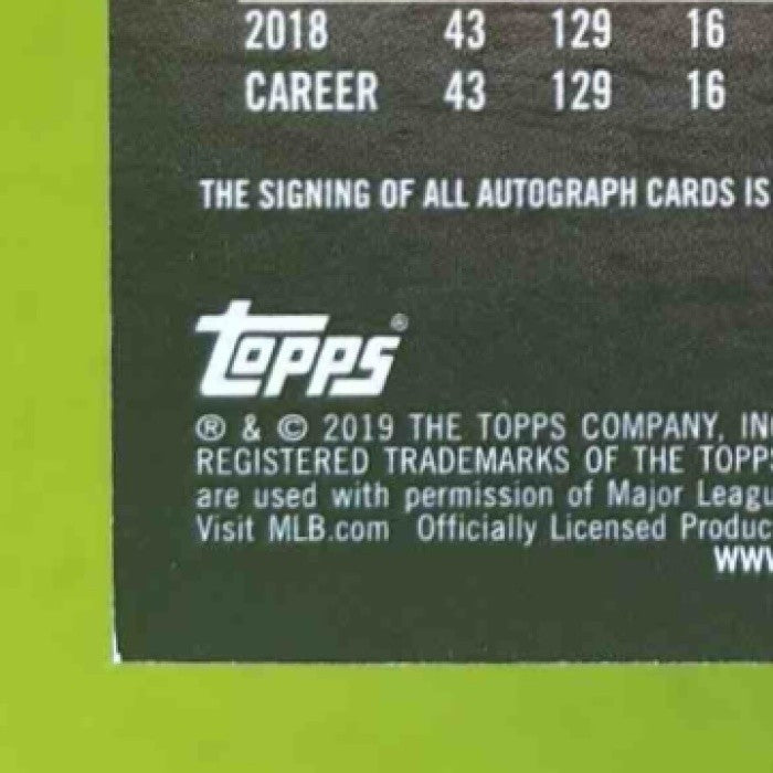 2019 Topps Stadium Club Brandon Lowe Auto #SCA-BL RC Tampa Bay Rays - Sports Cards