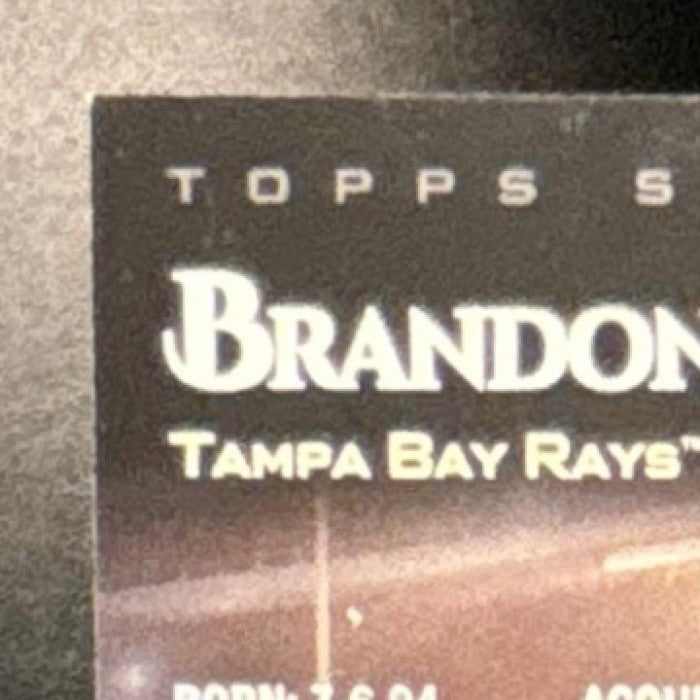 2019 Topps Stadium Club Brandon Lowe Auto #SCA-BL RC Tampa Bay Rays - Sports Cards