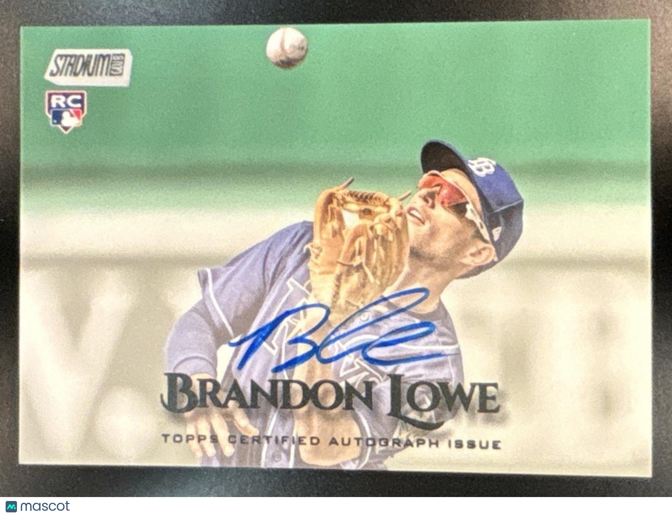 2019 Topps Stadium Club Brandon Lowe Auto #SCA-BL RC Tampa Bay Rays - Sports Cards