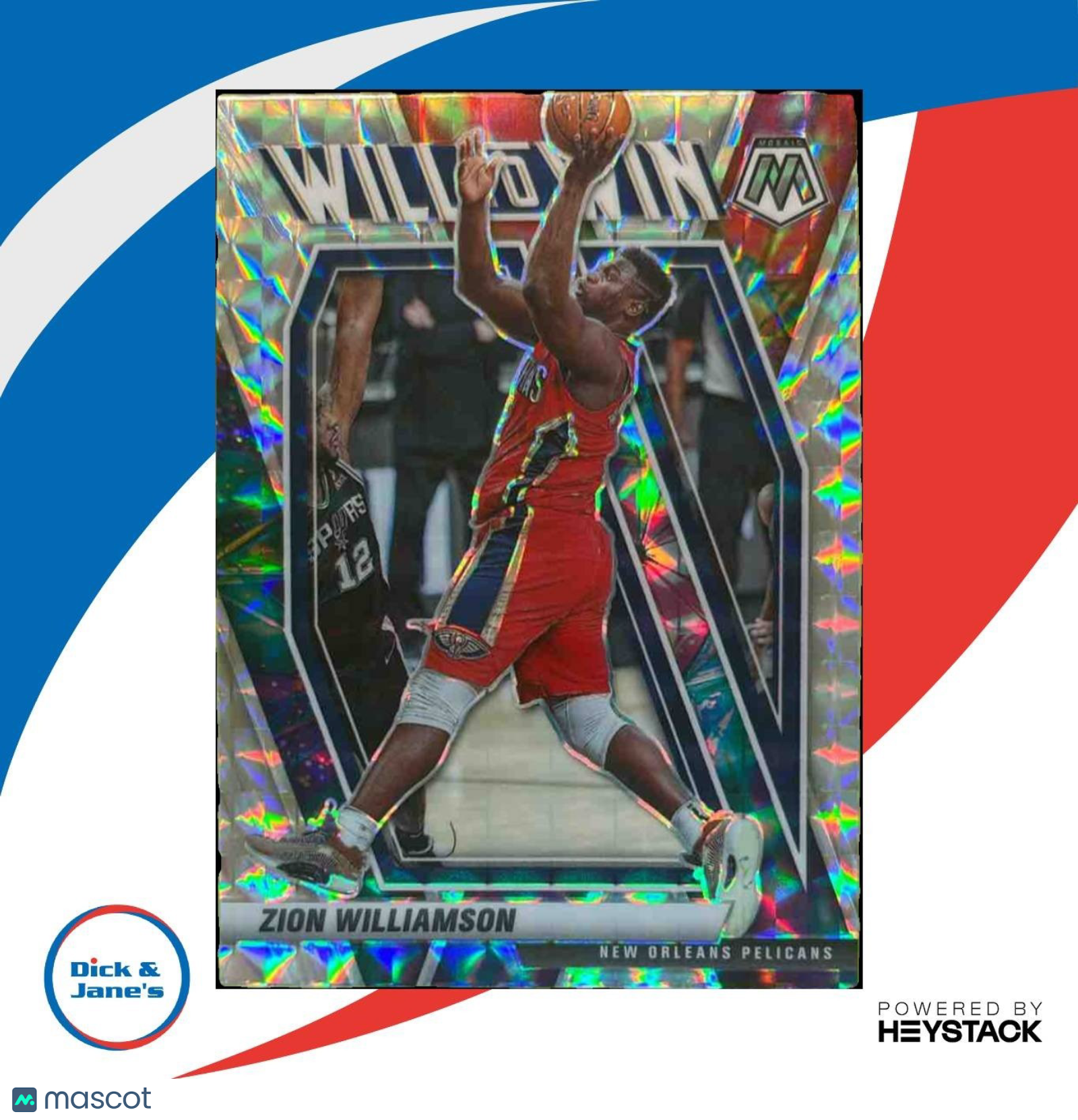 2020-21 Panini Mosaic Zion Williamson Will to Win Mosaic New Orleans Pelicans - Sports Cards