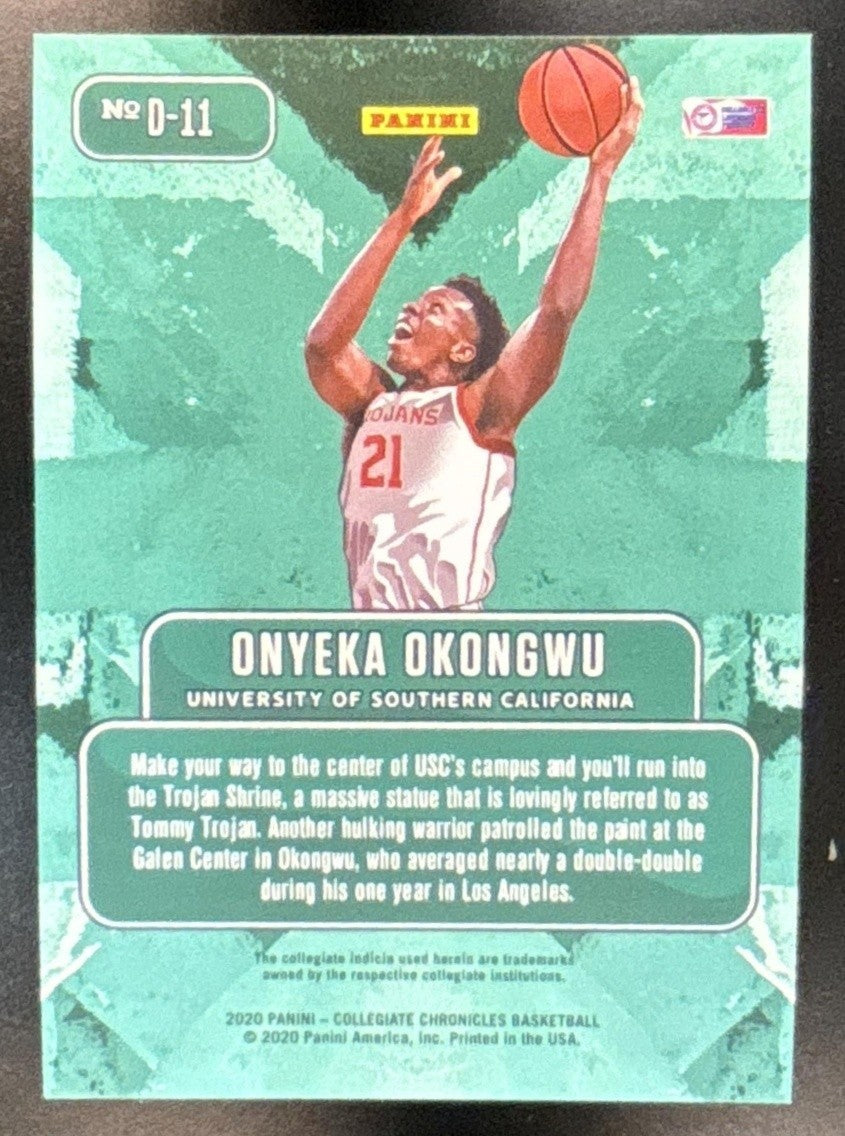 2020-21 Panini Prizm Draft Picks Collegiate Onyeka Okongwu Downtown #D-11 RC USC - Sports Cards