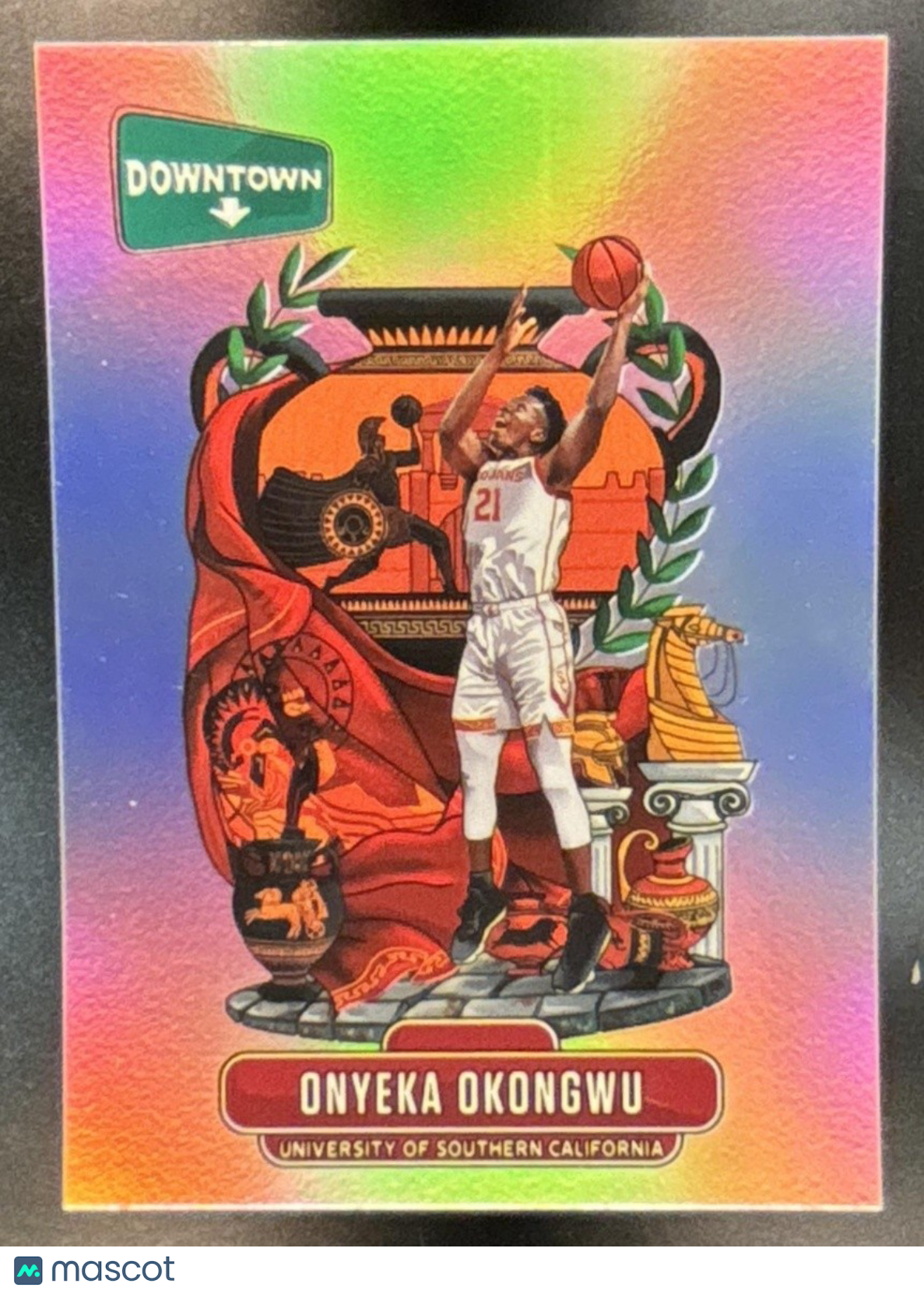 2020-21 Panini Prizm Draft Picks Collegiate Onyeka Okongwu Downtown #D-11 RC USC - Sports Cards