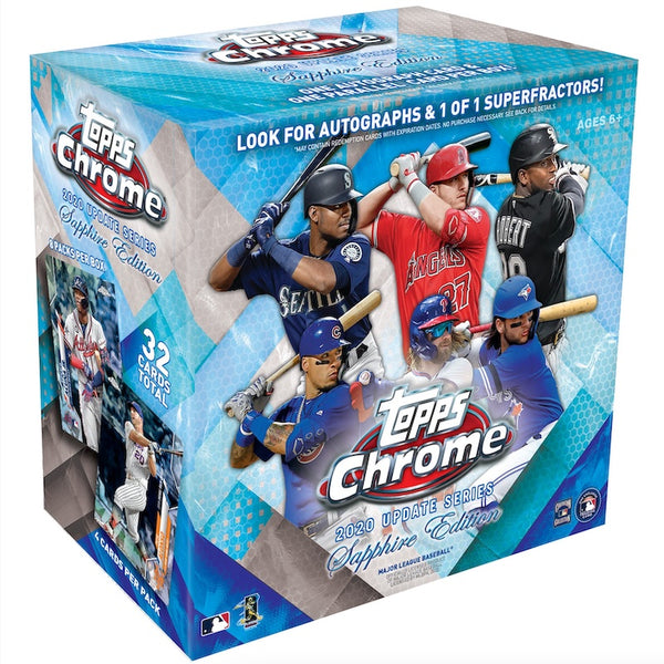 2020 Topps Chrome Update Sapphire Edition Baseball Hobby Box (1 Auto)